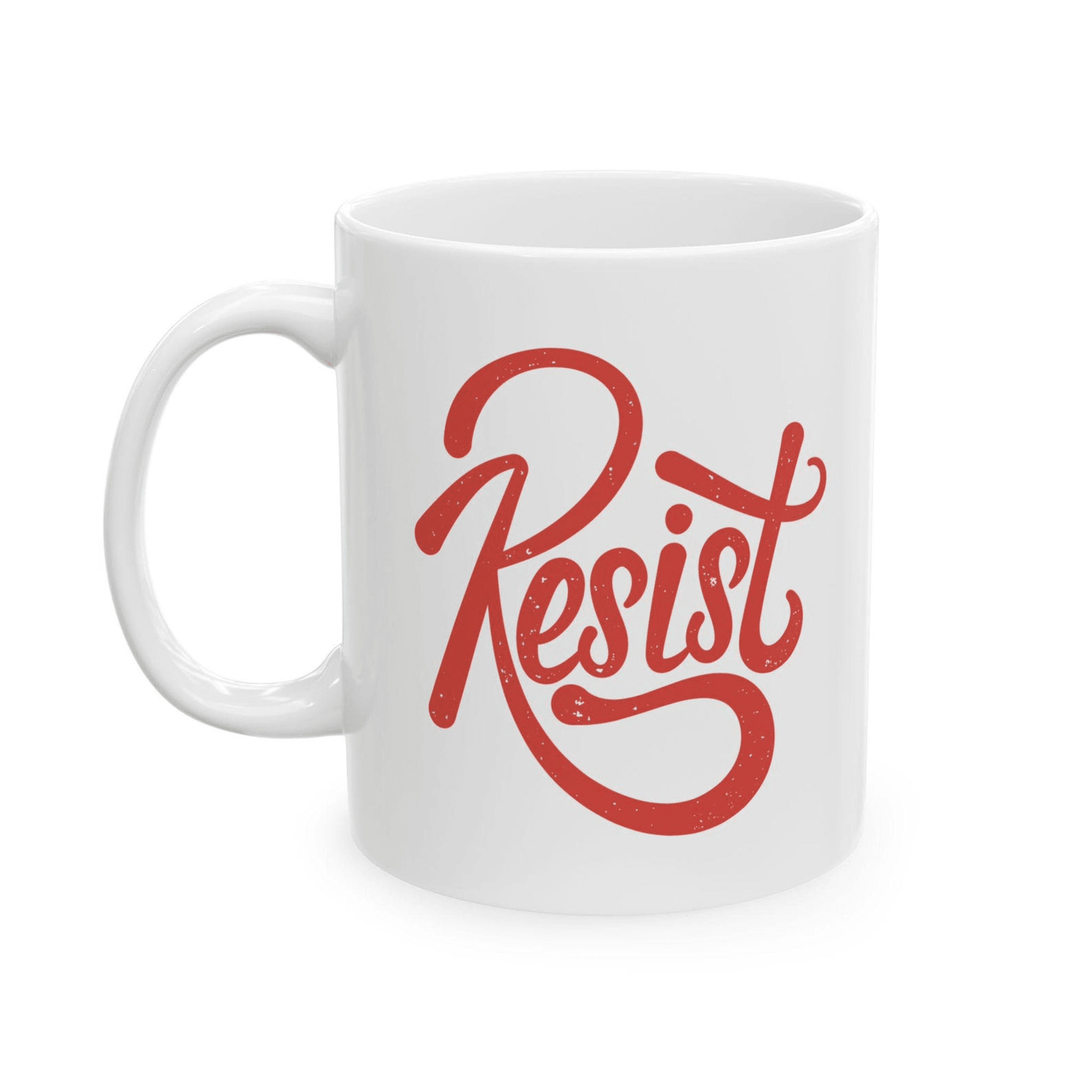 resist feminist activist coffee mug – empowering equality ceramic gift cup