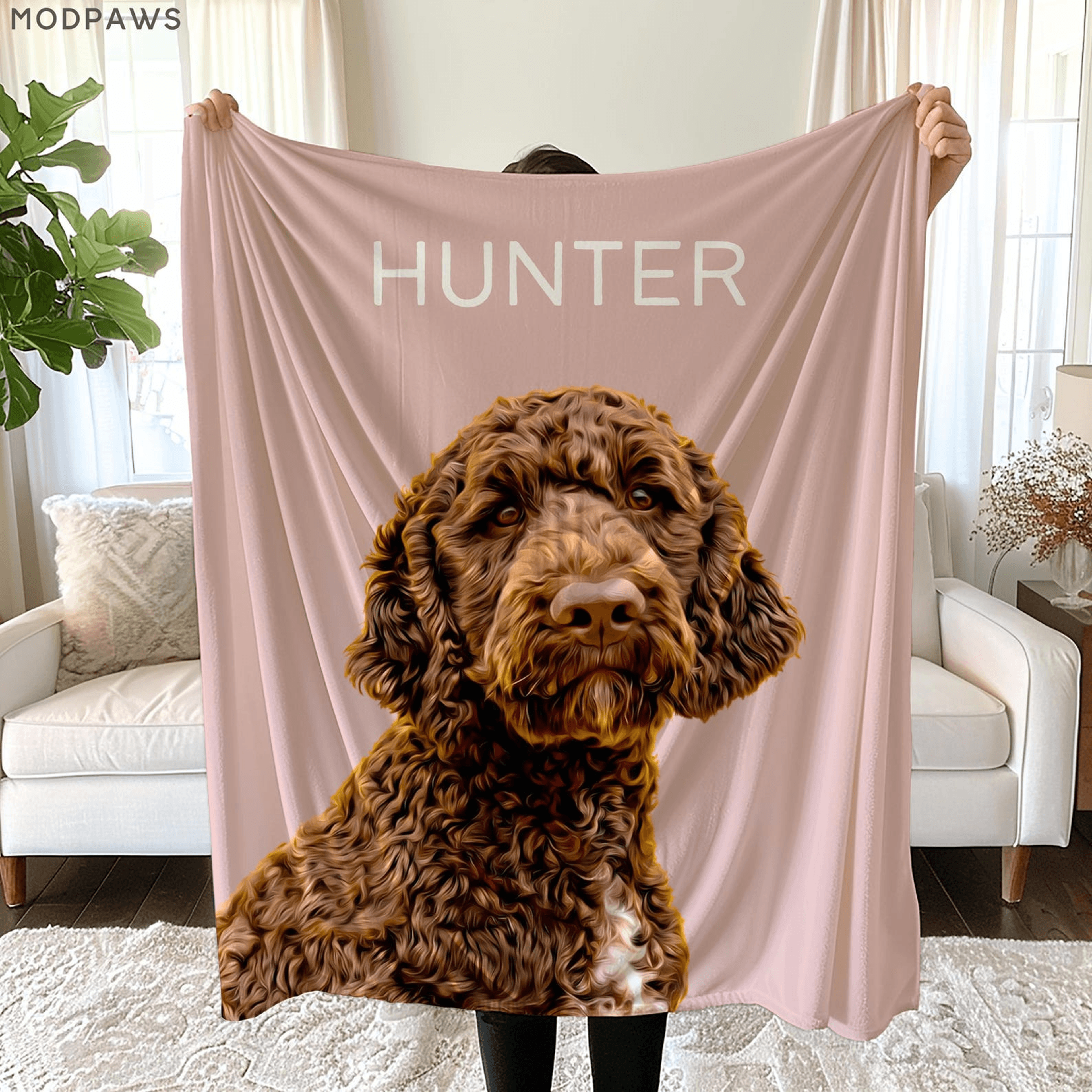 custom pet photo blanket with name personalized dog and cat keepsake gifttt