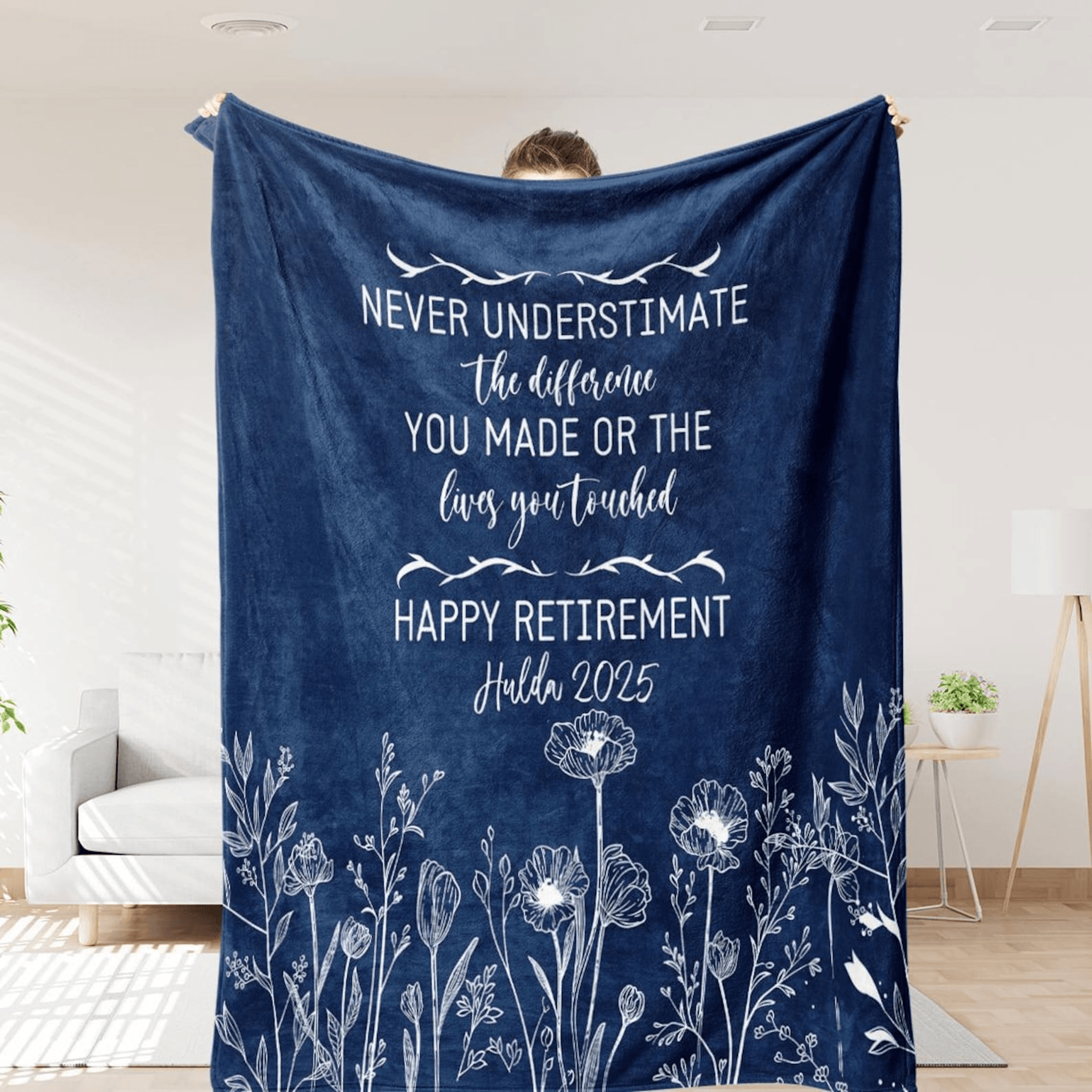 custom retirement blanket personalized retired gift keepsake for boss and coworker