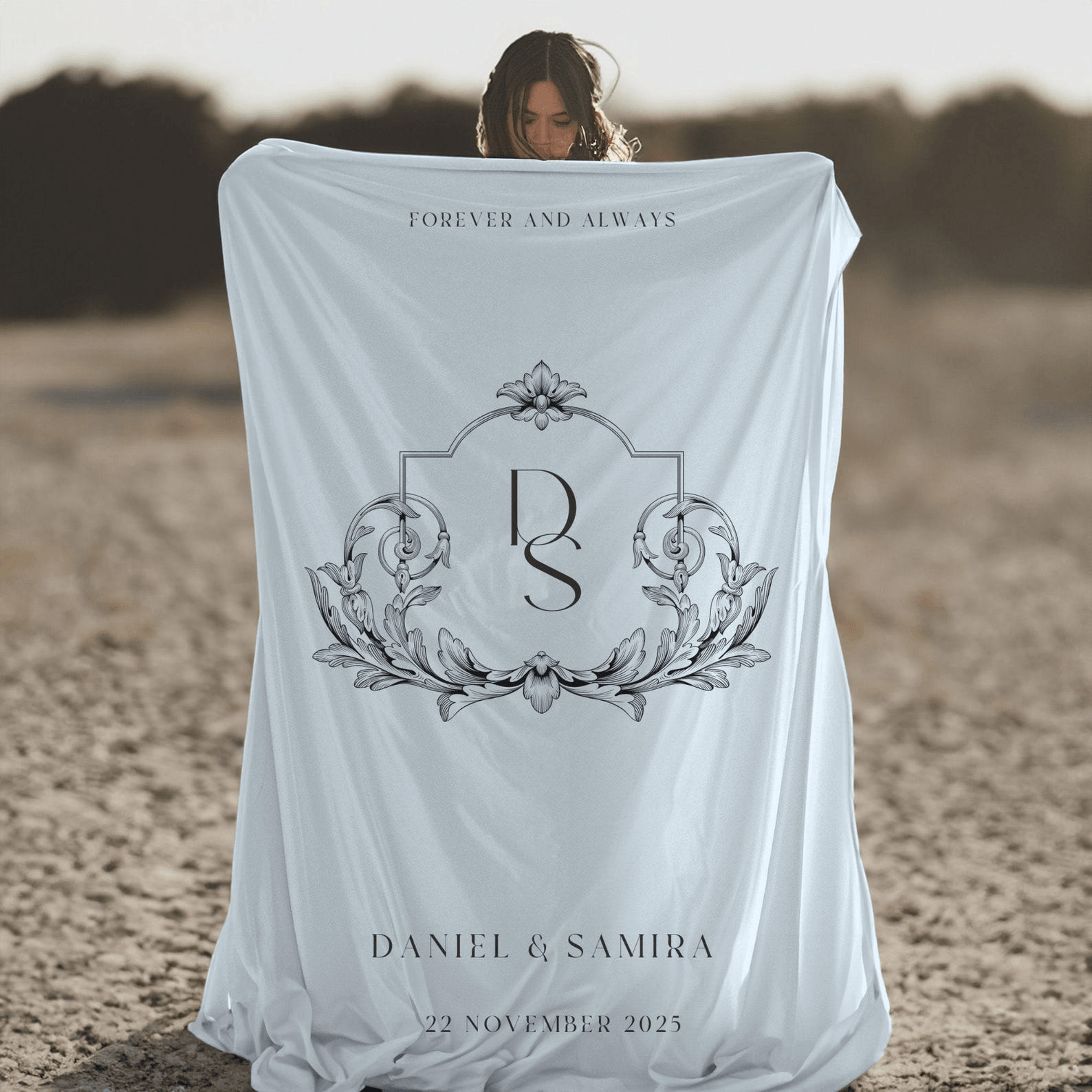 personalized couple blanket – custom wedding & anniversary throw gift for wife, girlfriend & newlyweds
