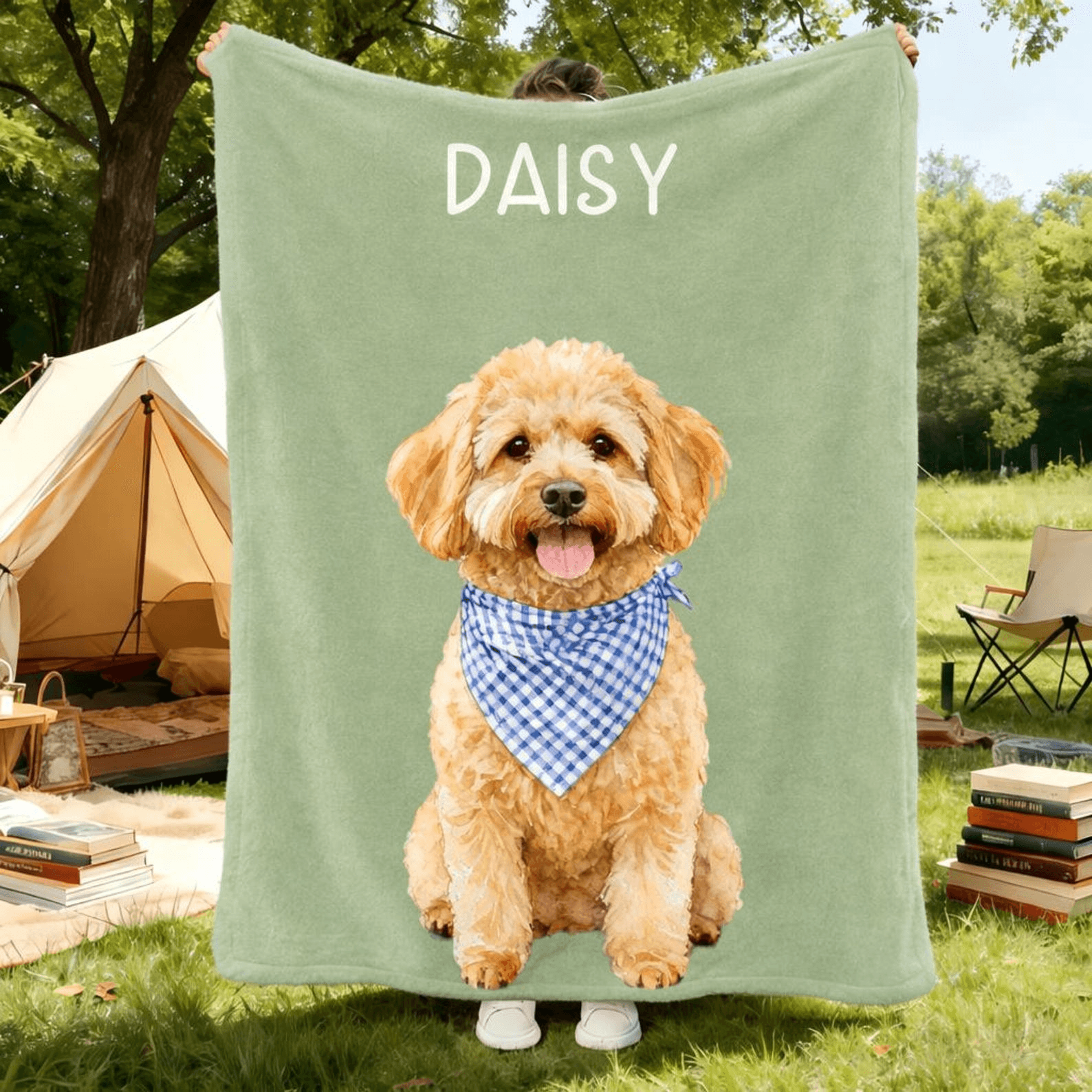 personalized pet photo blanket – custom dog & cat memorial throw gift for pet lovers