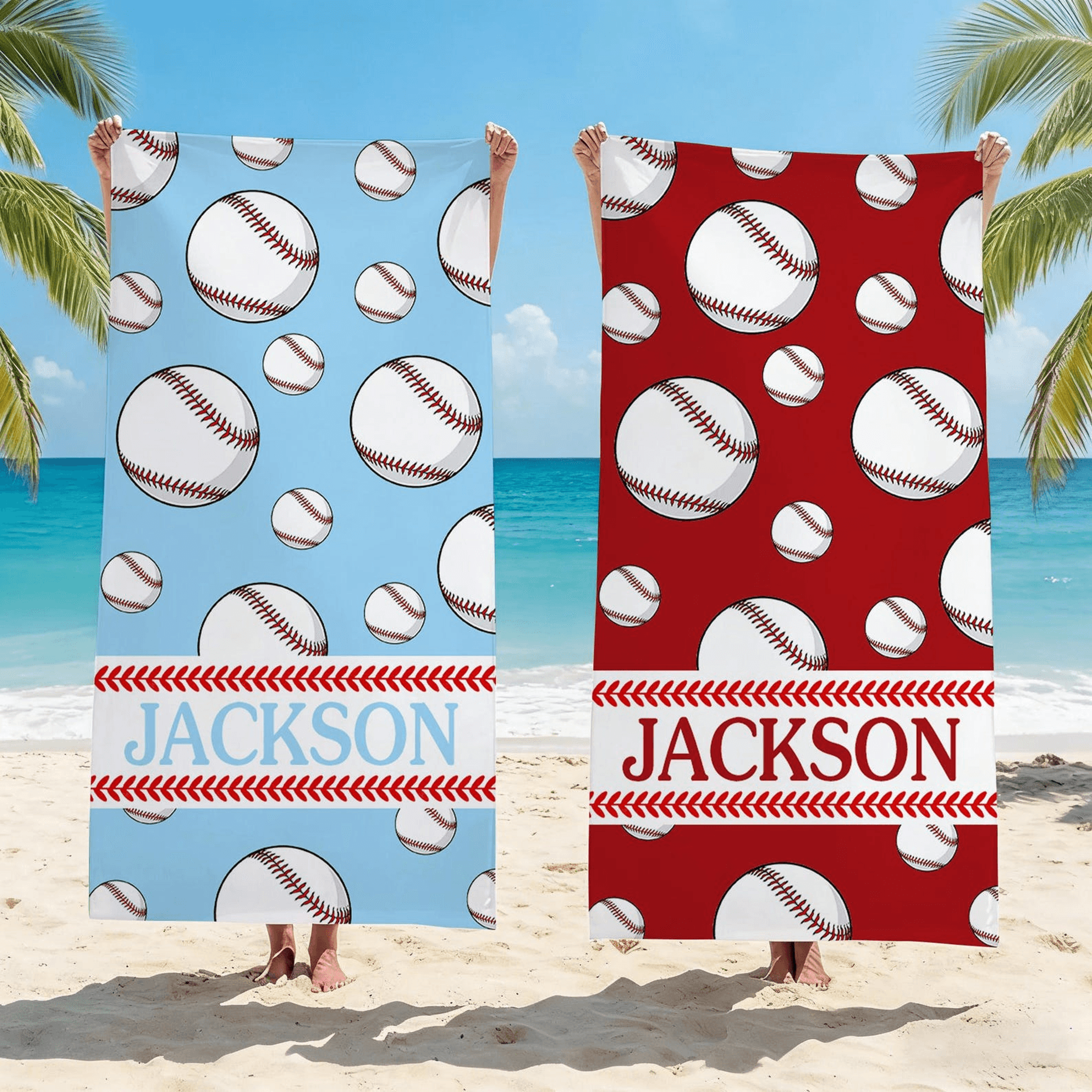 custom baseball team beach towel personalized sports quick dry towel gift