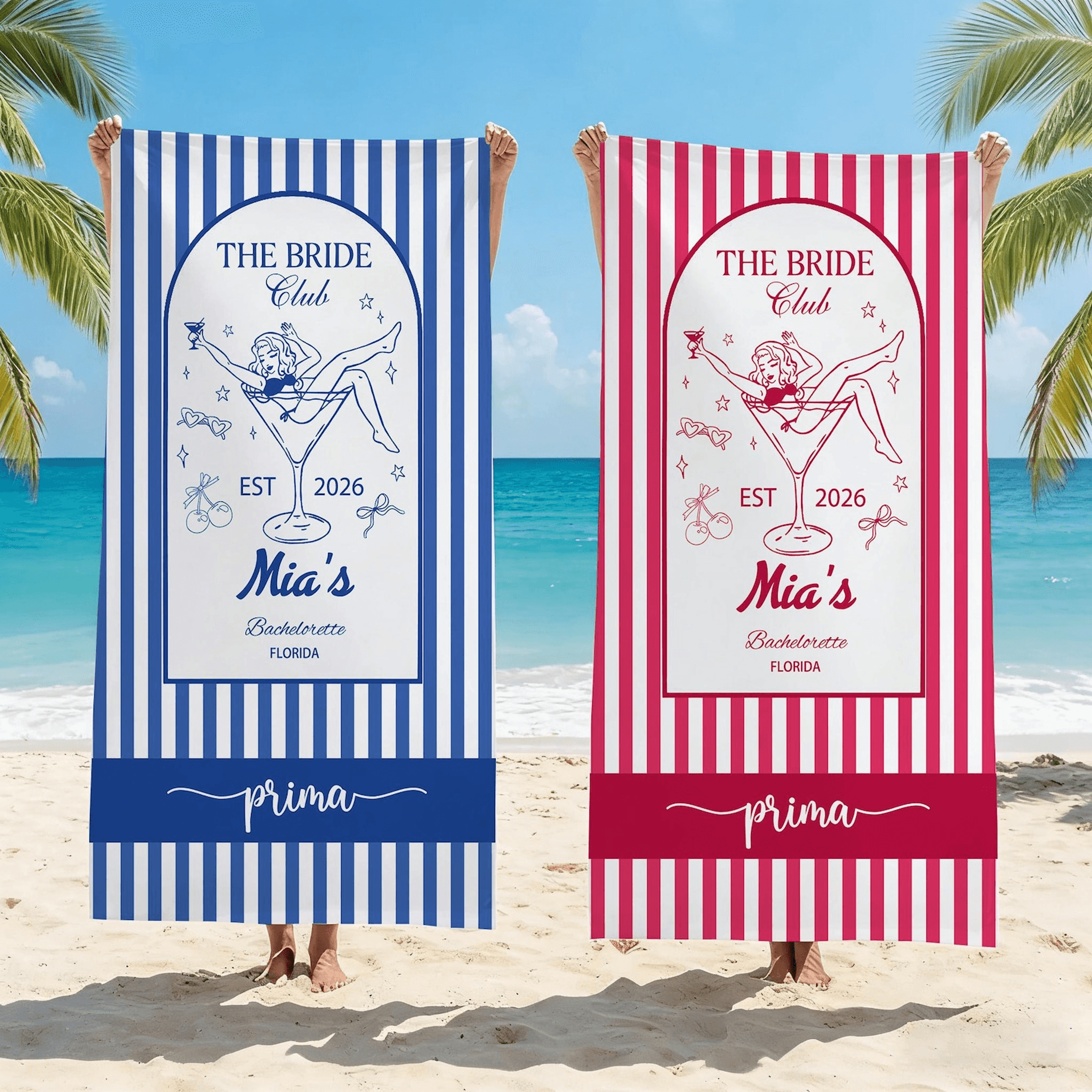 custom bride club beach towel personalized bachelorette party gift for bridal squad