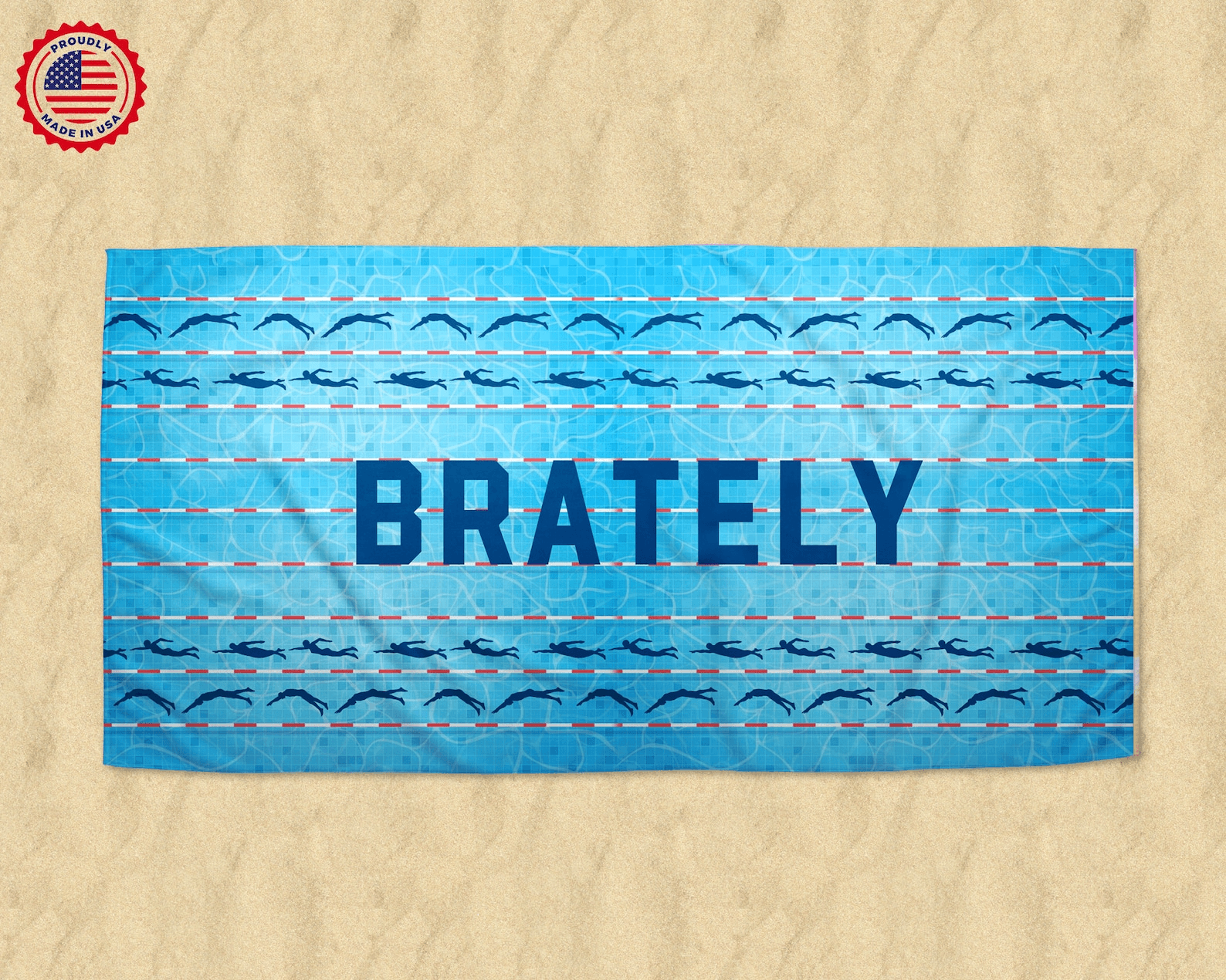 personalized swimming towel for swimmers – custom swim team beach towel coach gift