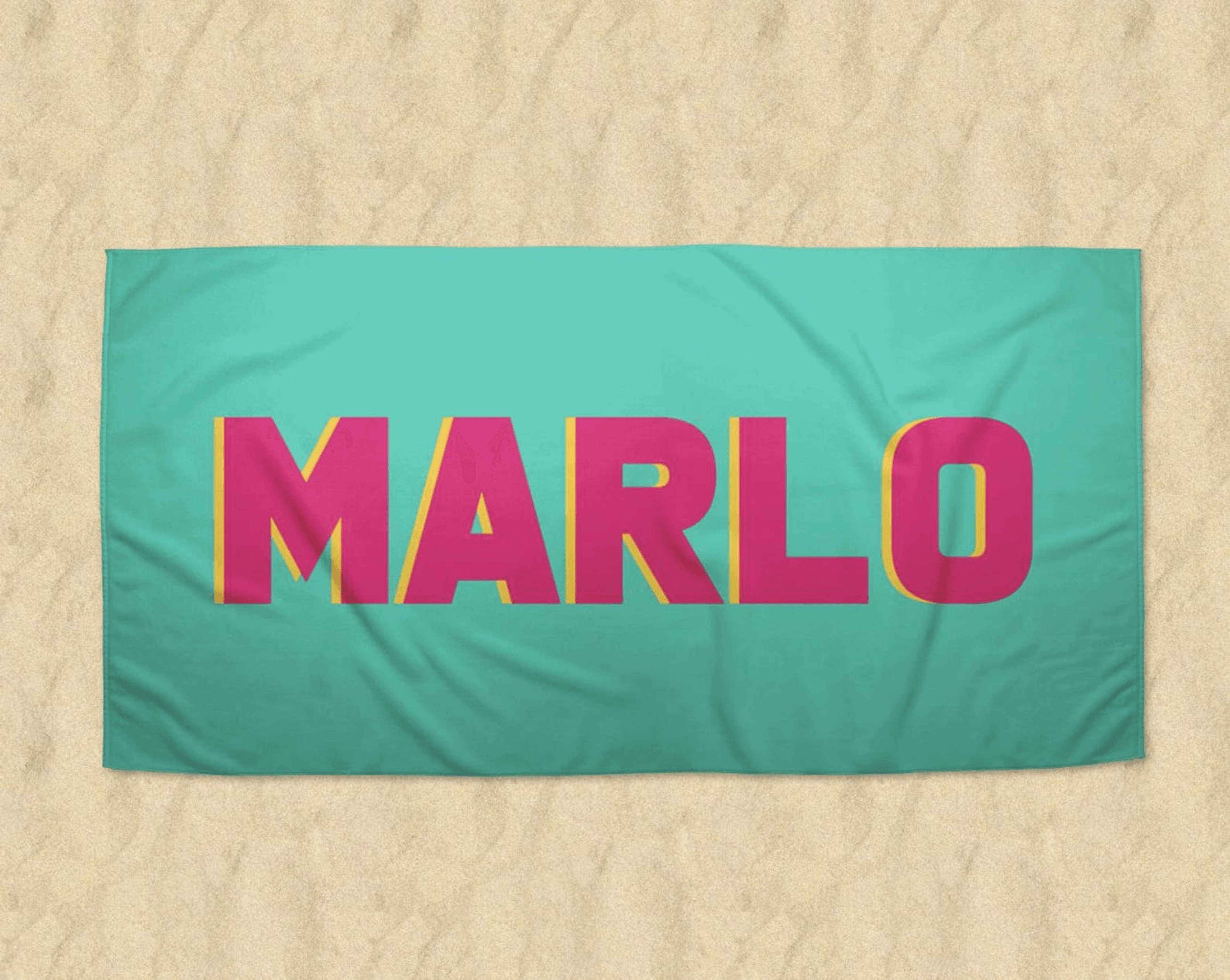 personalized kids beach towel with custom name for boys, girls, pool days & family vacations