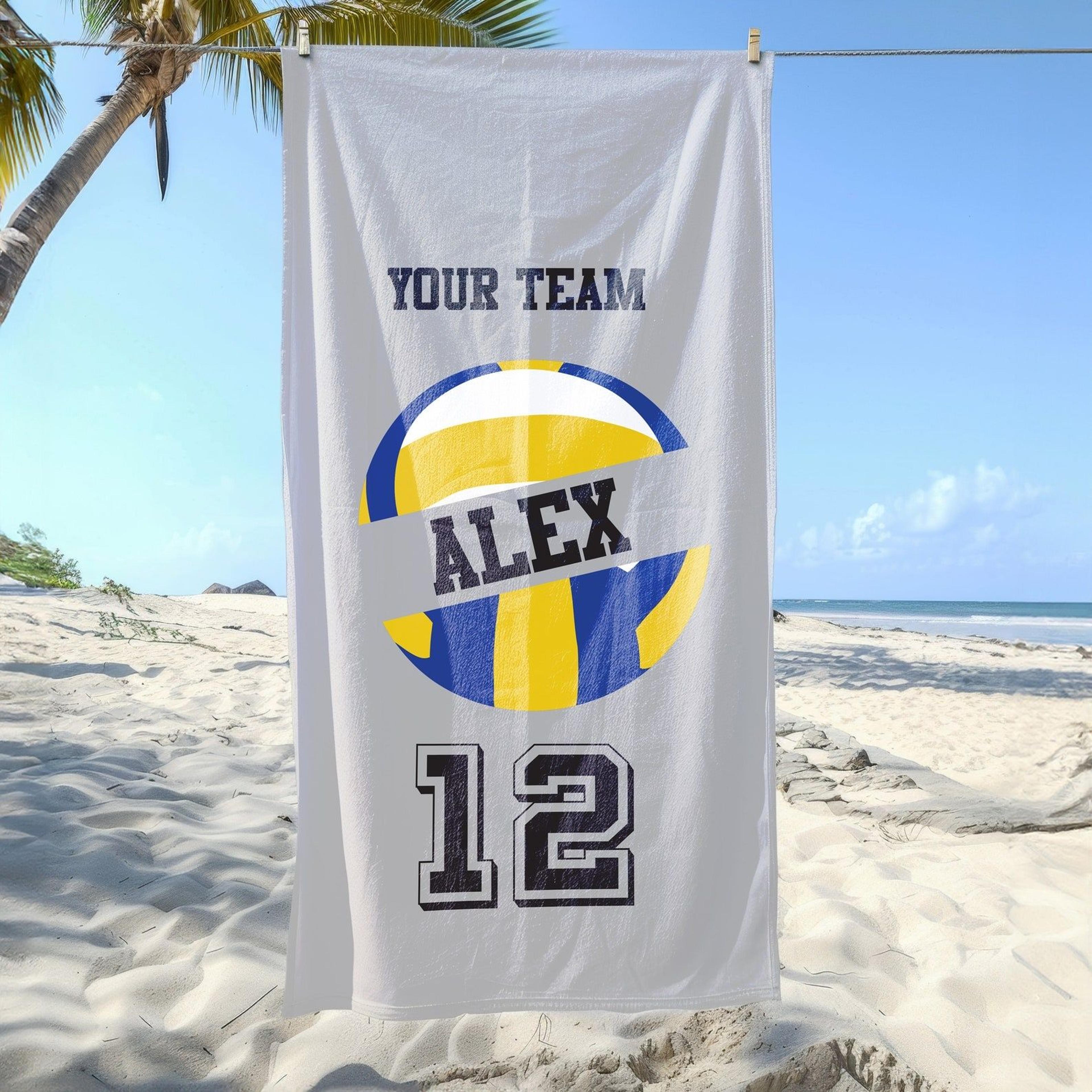 personalized school spirit beach towel – custom team, senior trip & class of 2026 gift