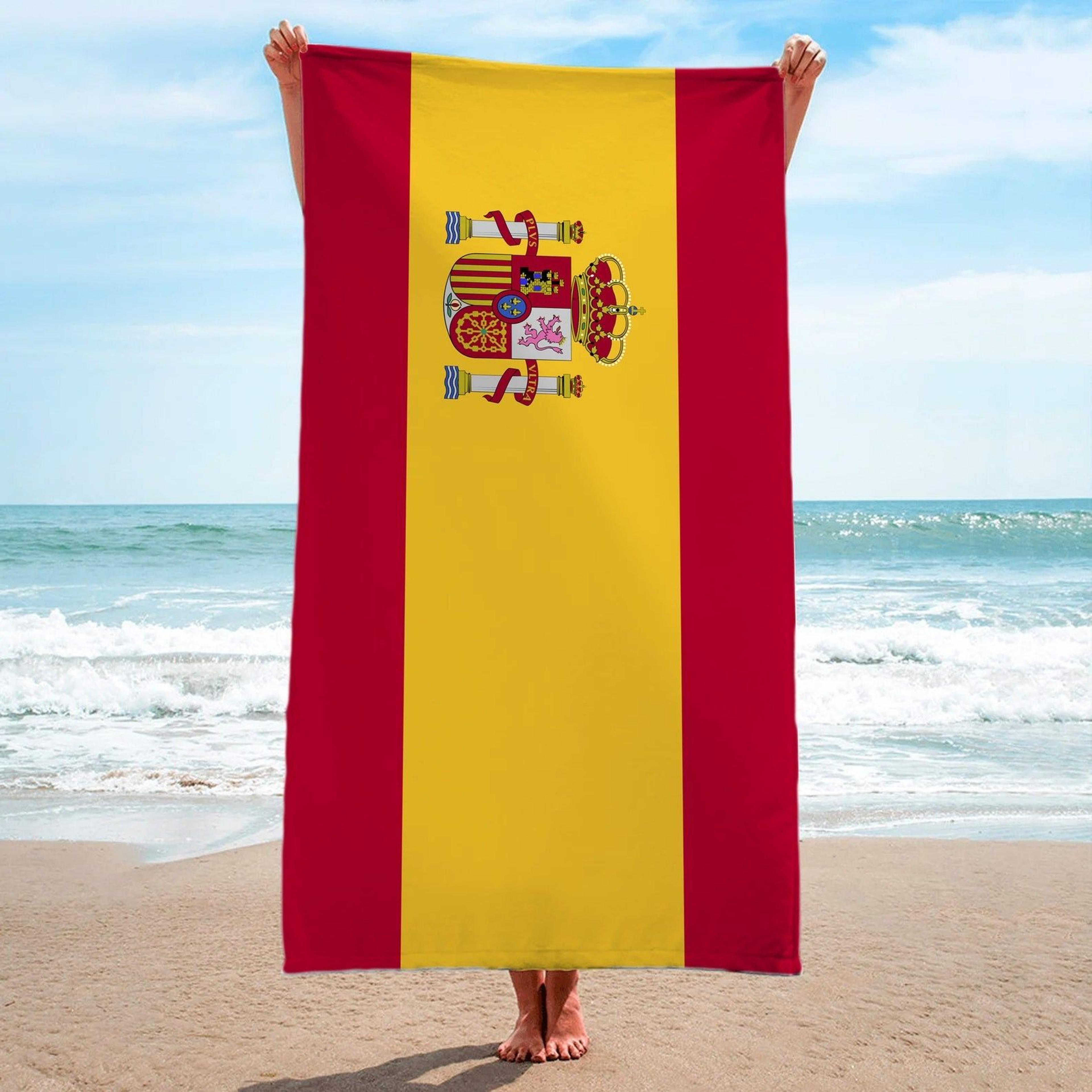personalized world flags beach towel – custom country flag pool & travel gift