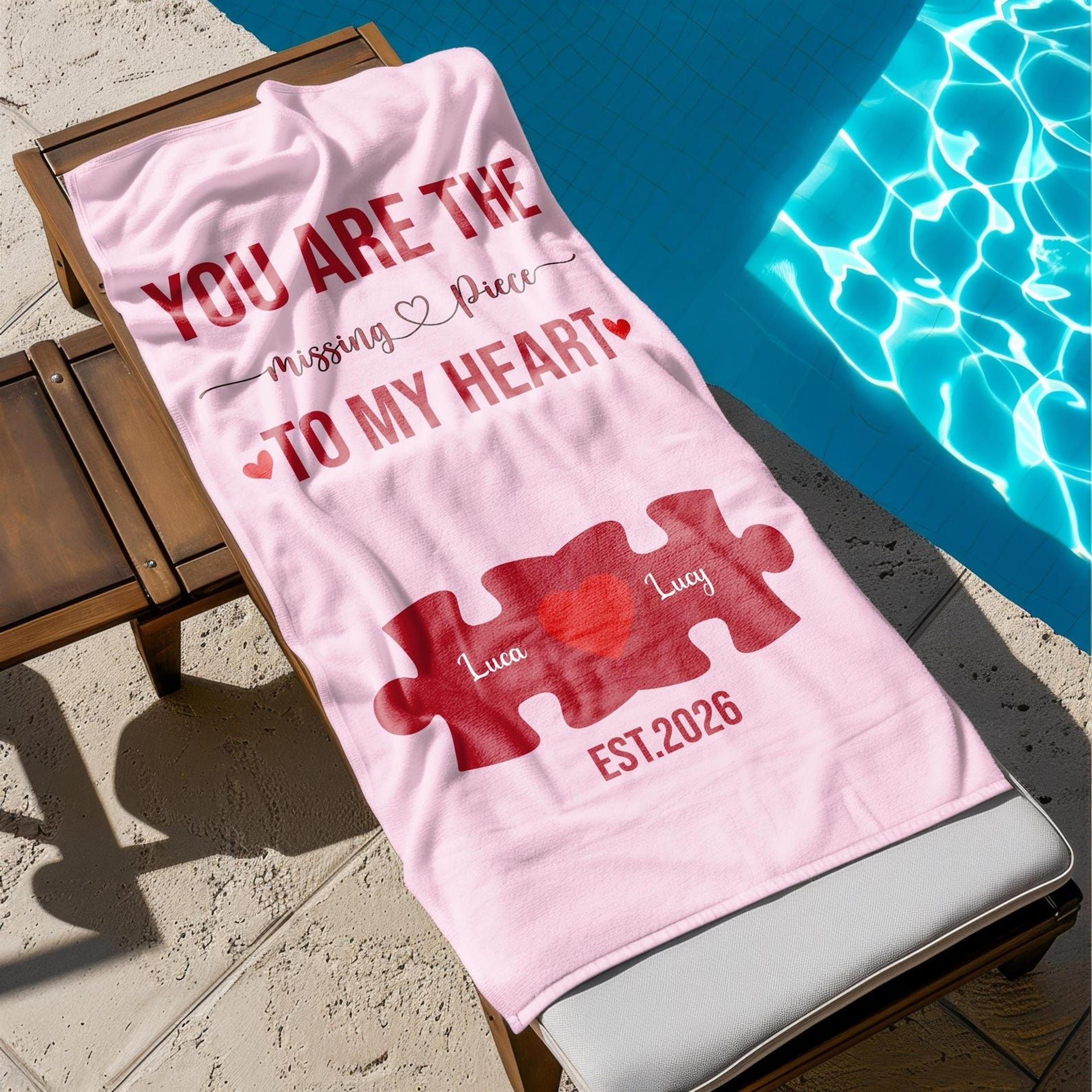 personalized mr and mrs beach towel set custom wedding gift for couples