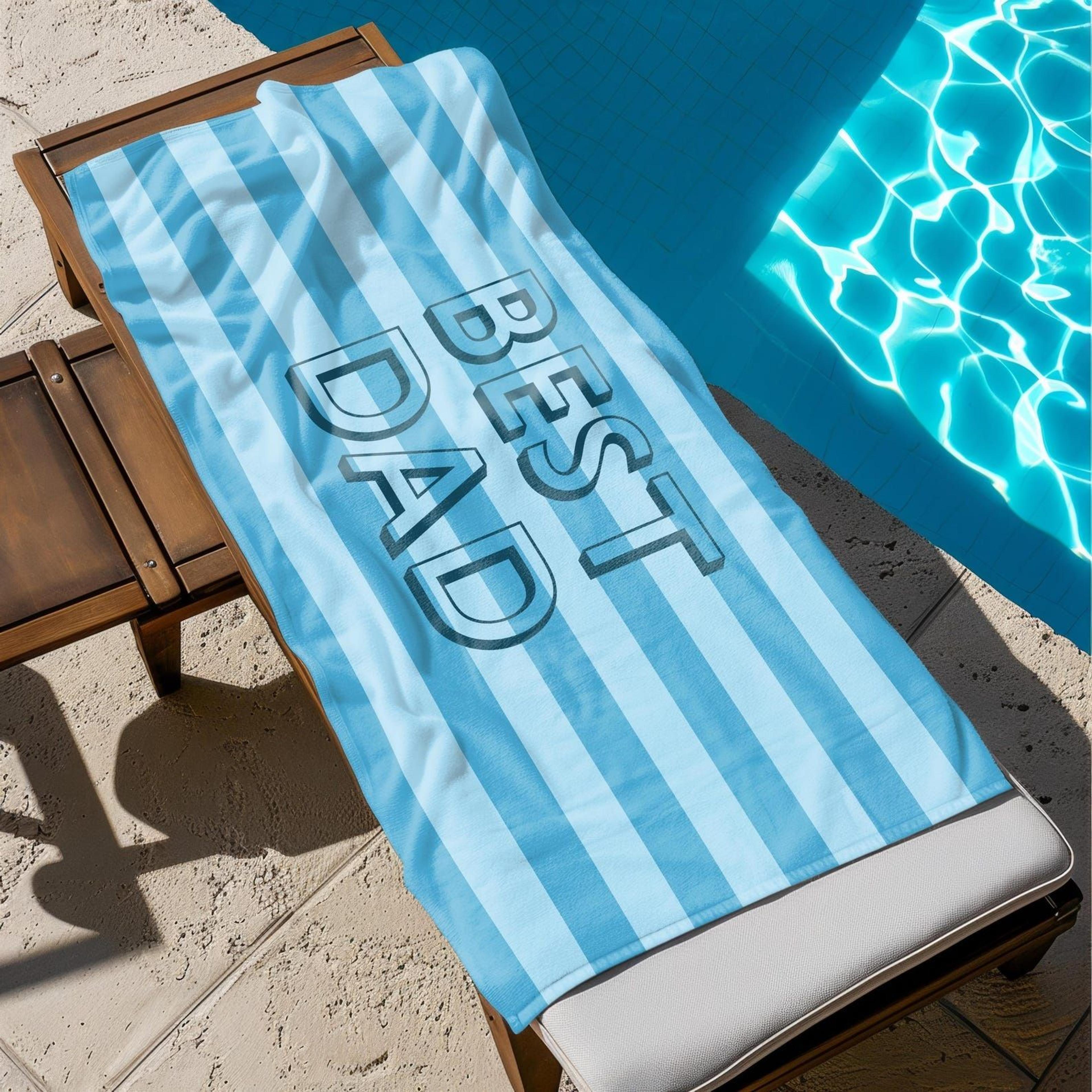 best dad personalized beach towel custom papa and grandpa father's day gift
