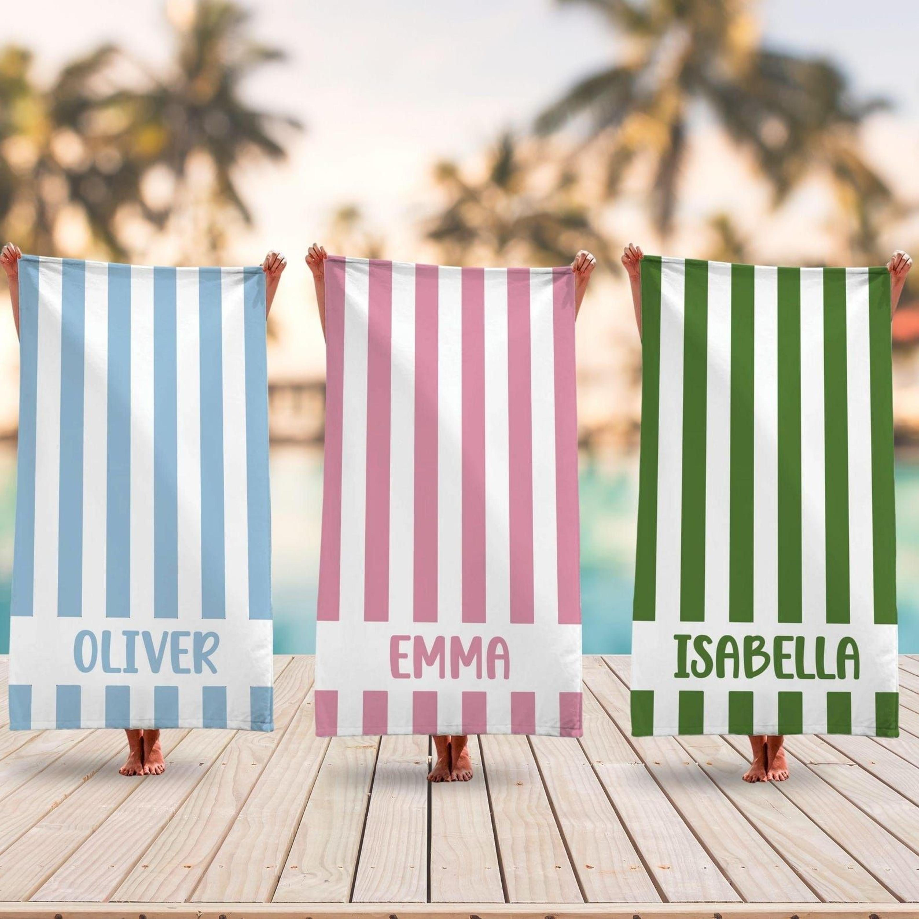 girls trip 2026 personalized beach towel, custom name bachelorette & vacation gift
