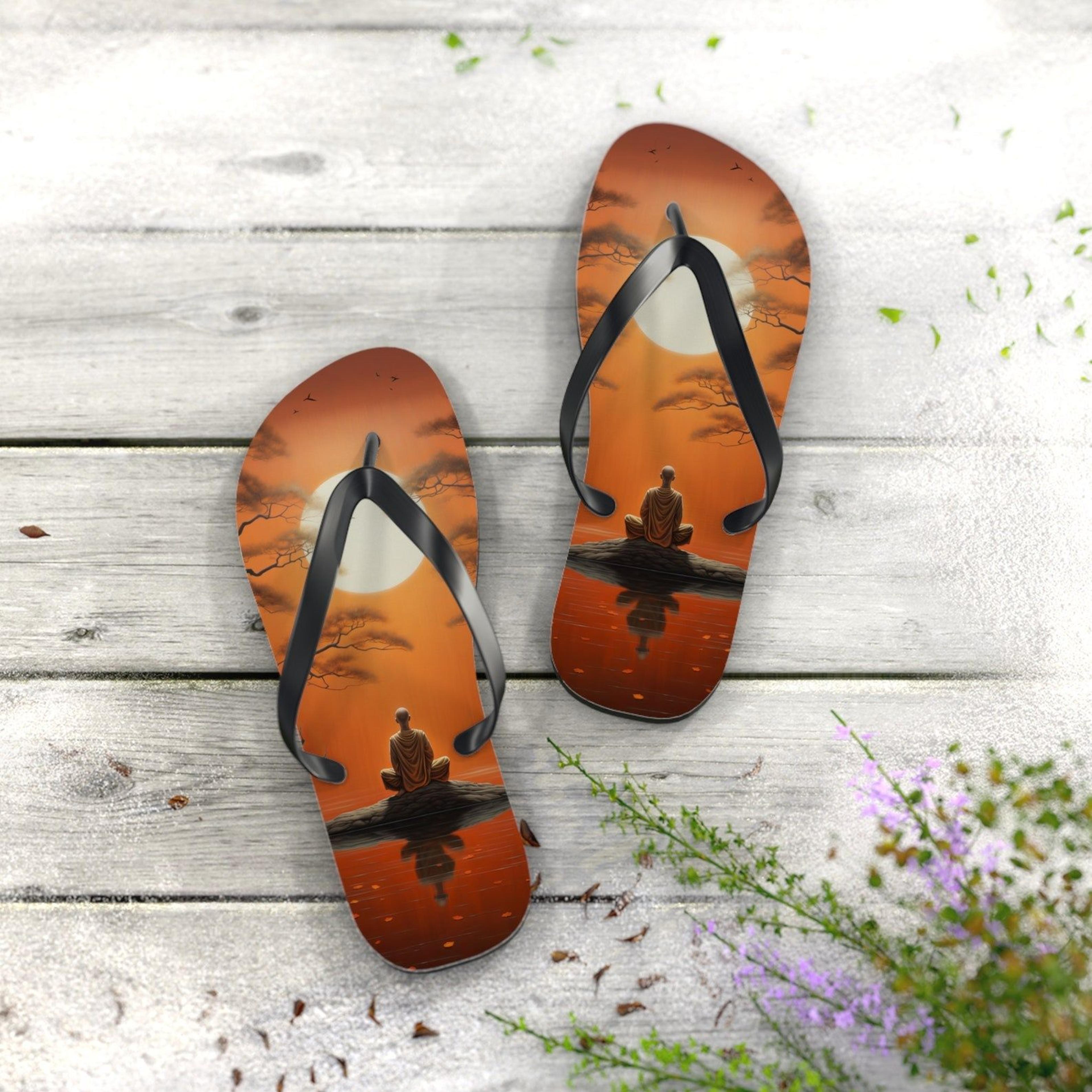 yoga meditation flip flops for women mindful summer sandals beach gift for yogis