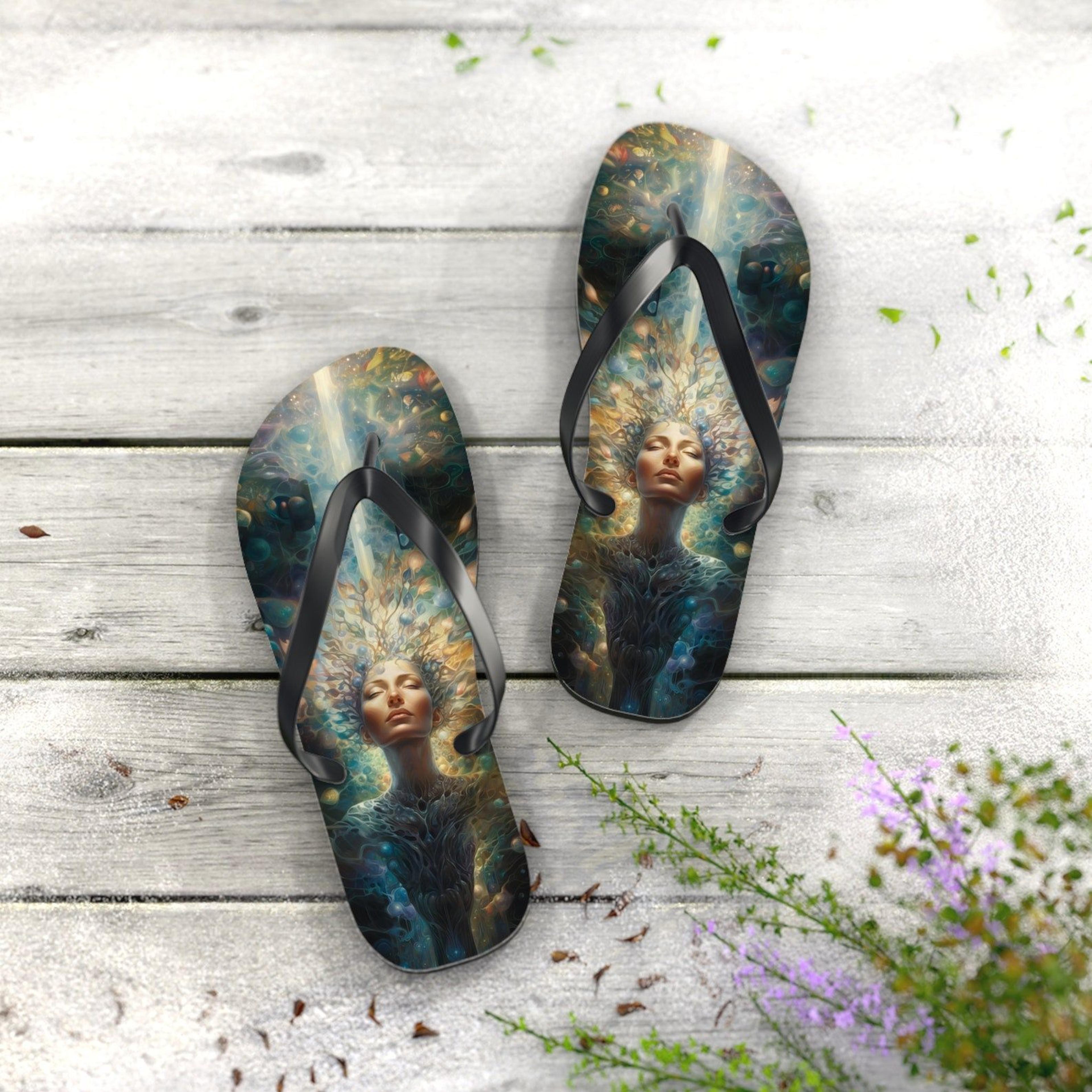yoga meditation flip flops for women mindful summer sandals beach gift for yogiss