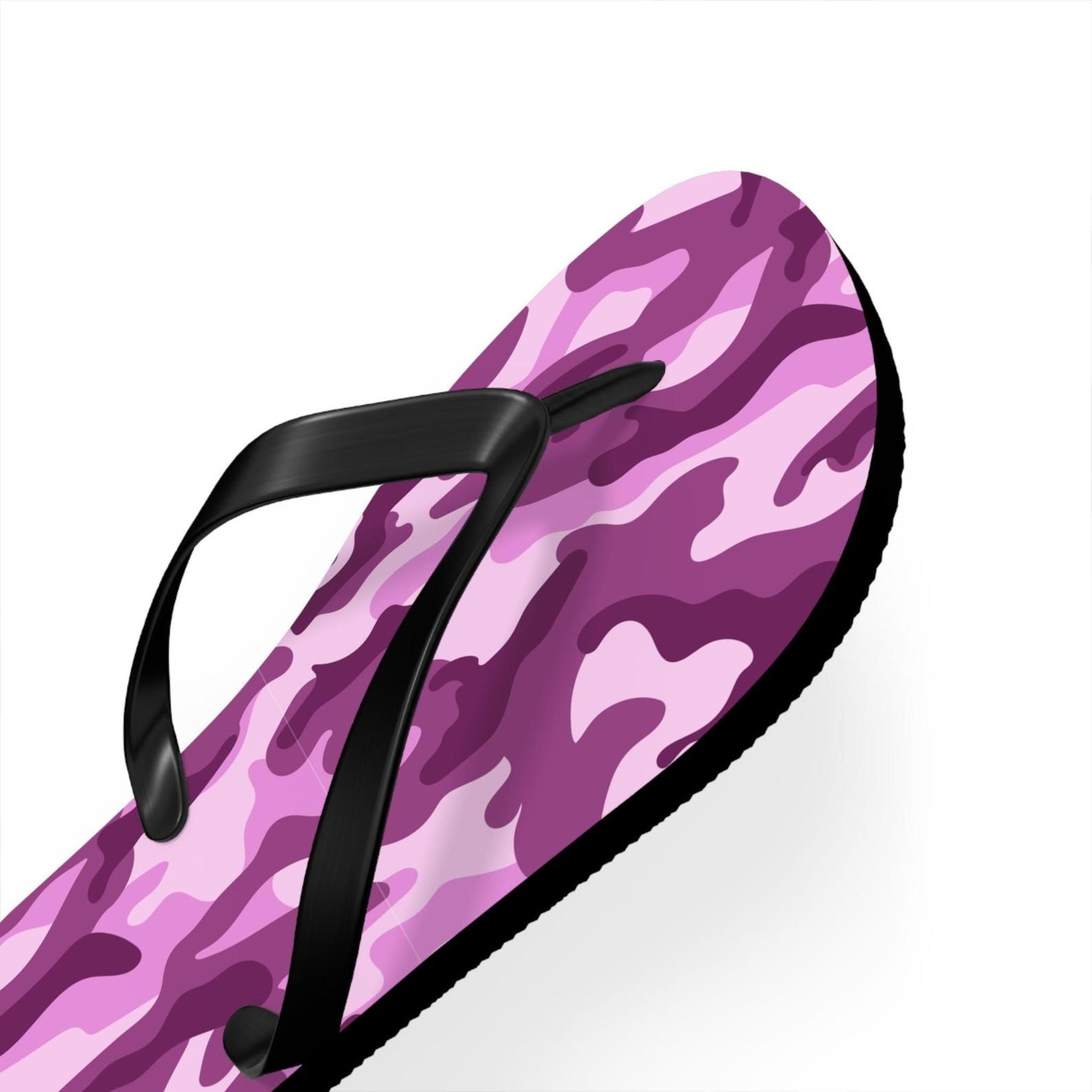 women's pink camouflage flip flops | camo flip flops | beach & camping sandals