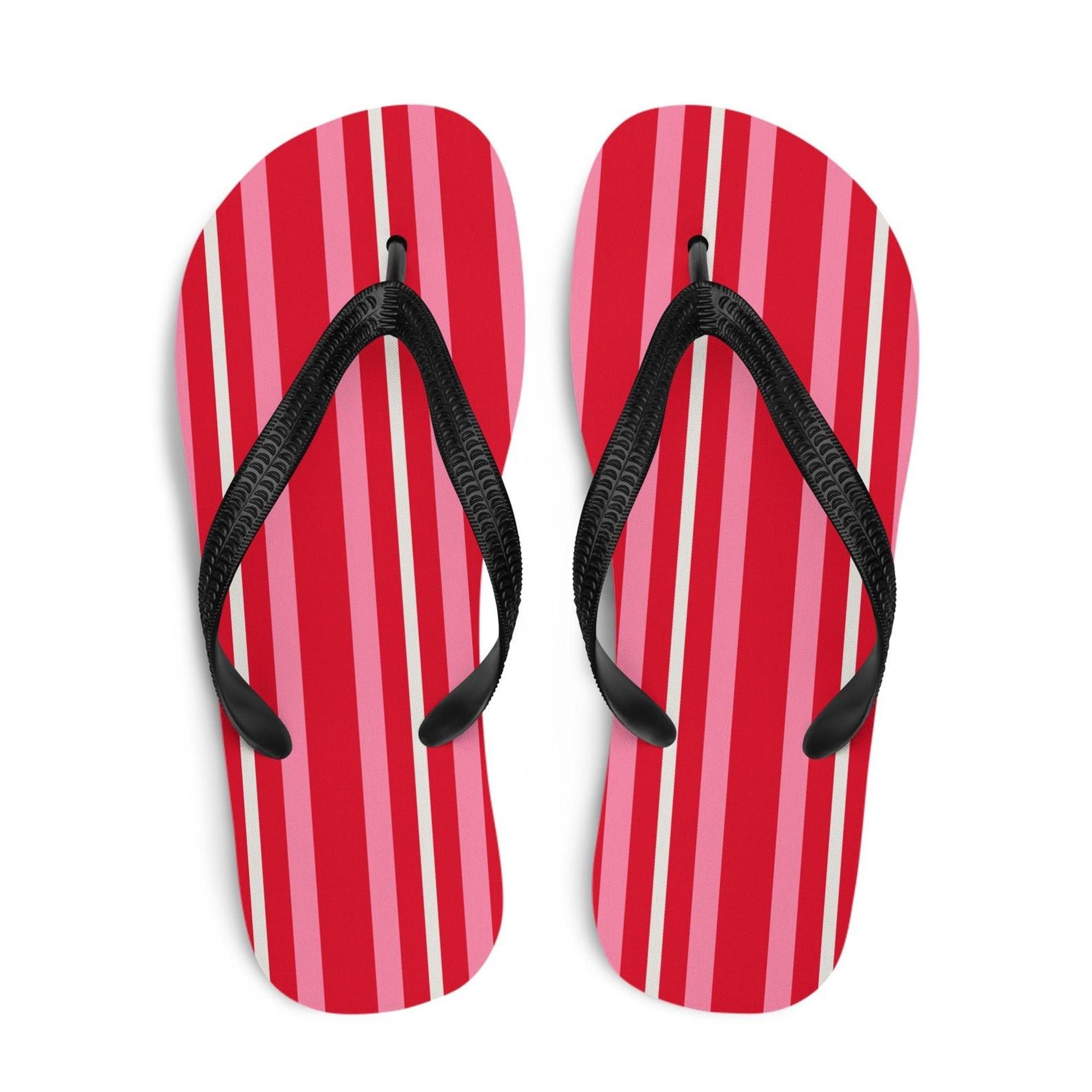 modern striped flip flops | beach flip flops | lightweight summer sandals for men & women