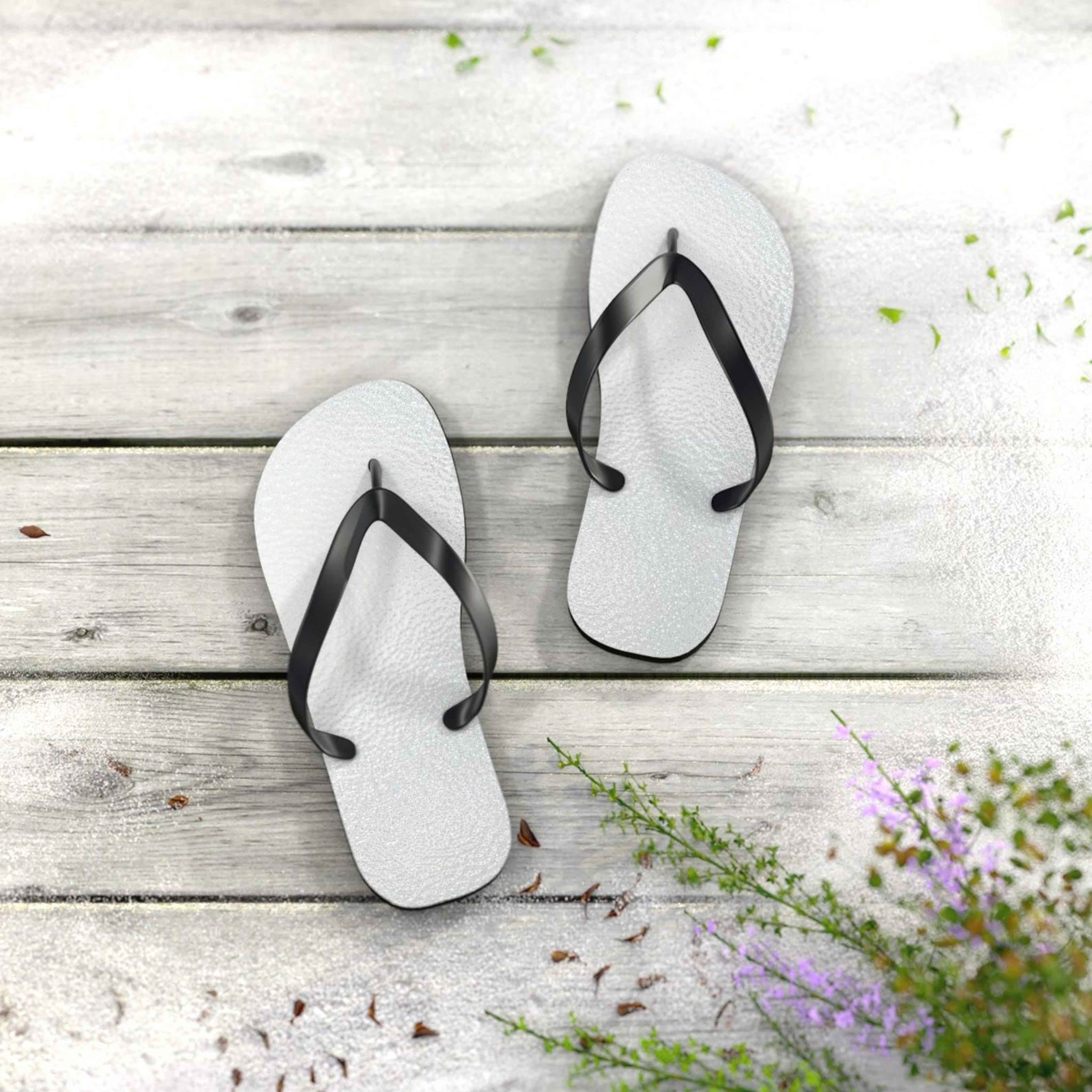 tropical glass texture flip flops for women | beach sandals | colorful summer vacation slippers