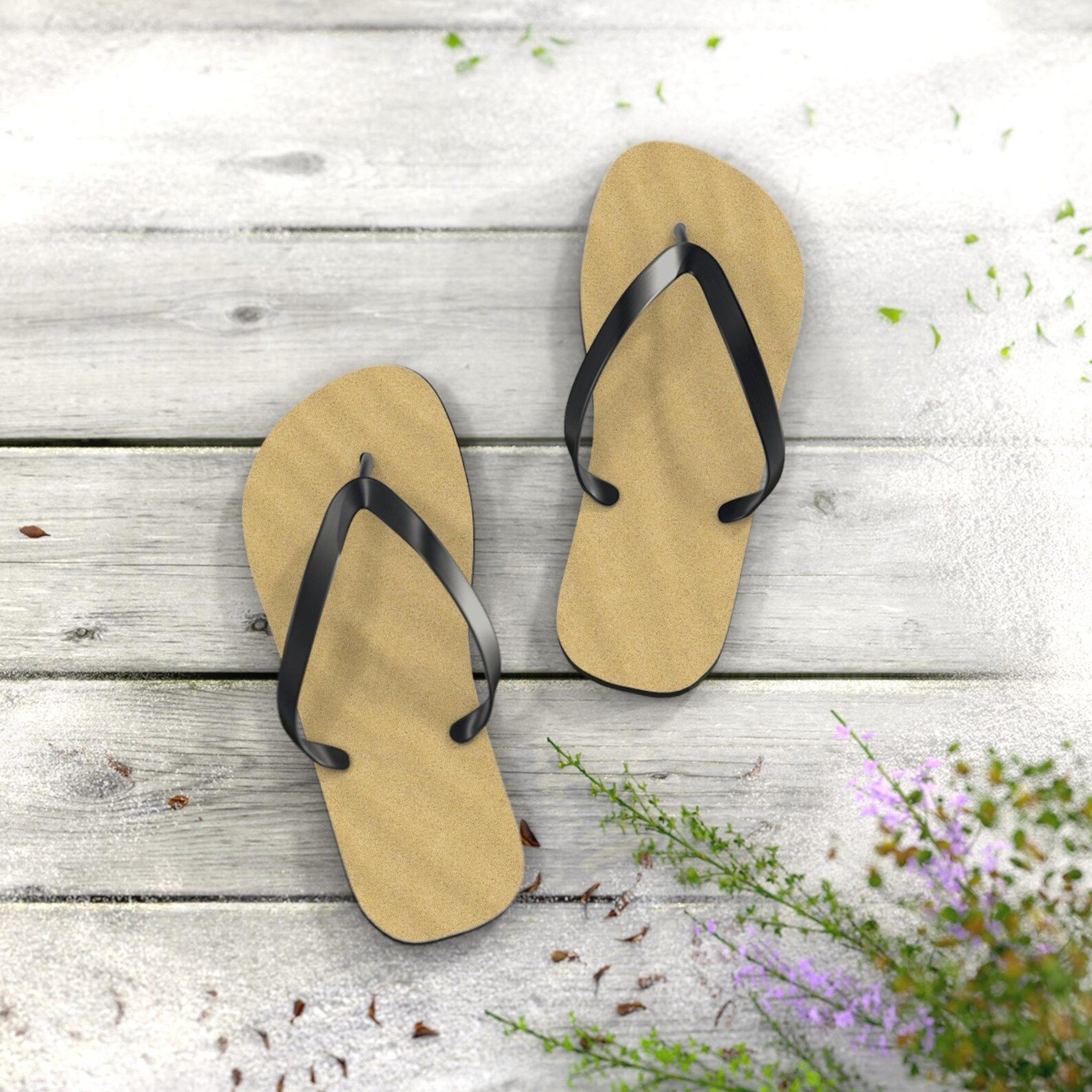 sand texture flip flops for women | beach pattern sandals | lightweight summer vacation slippers