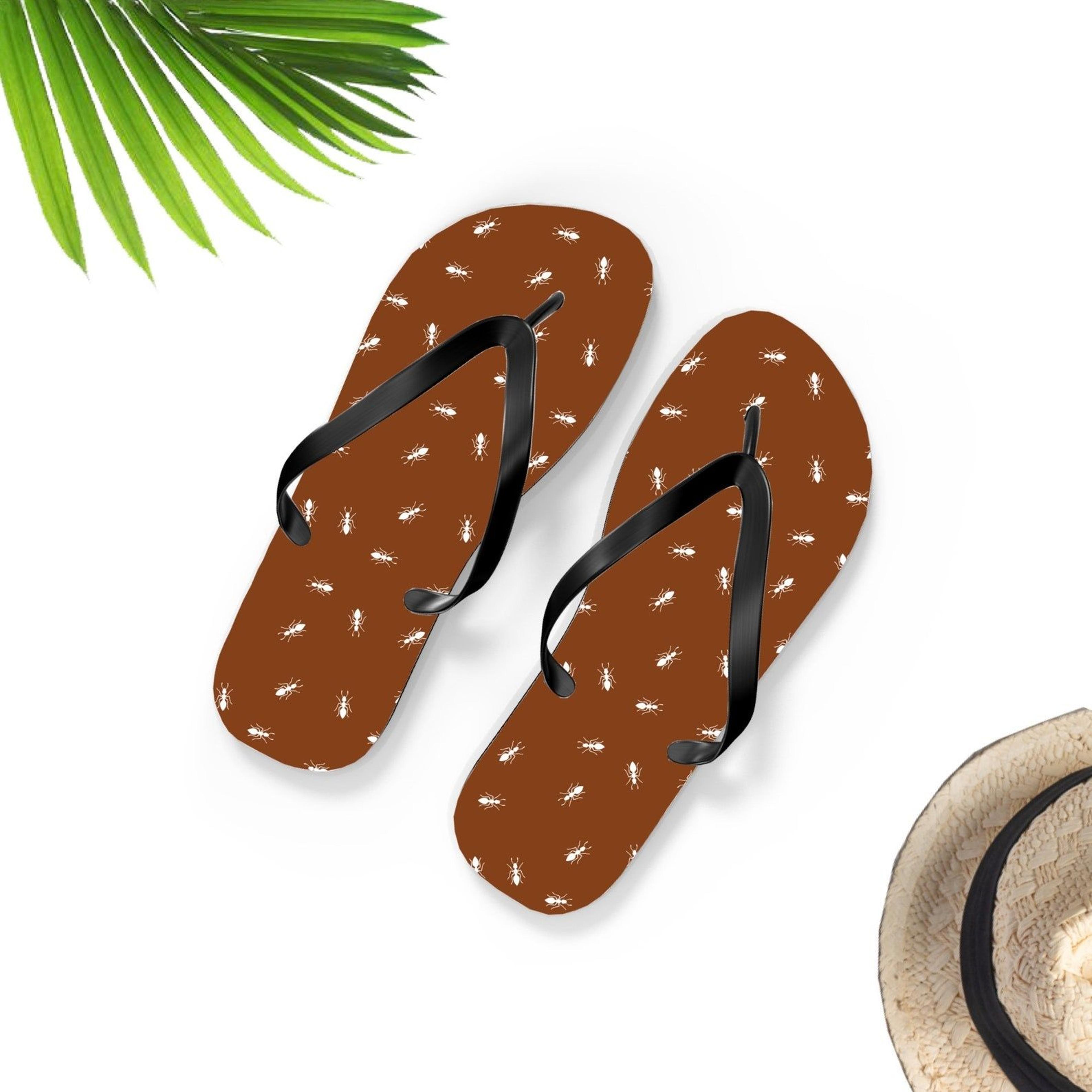cute ant flip flops for men & women | fun ant sandals | nature inspired summer footwear