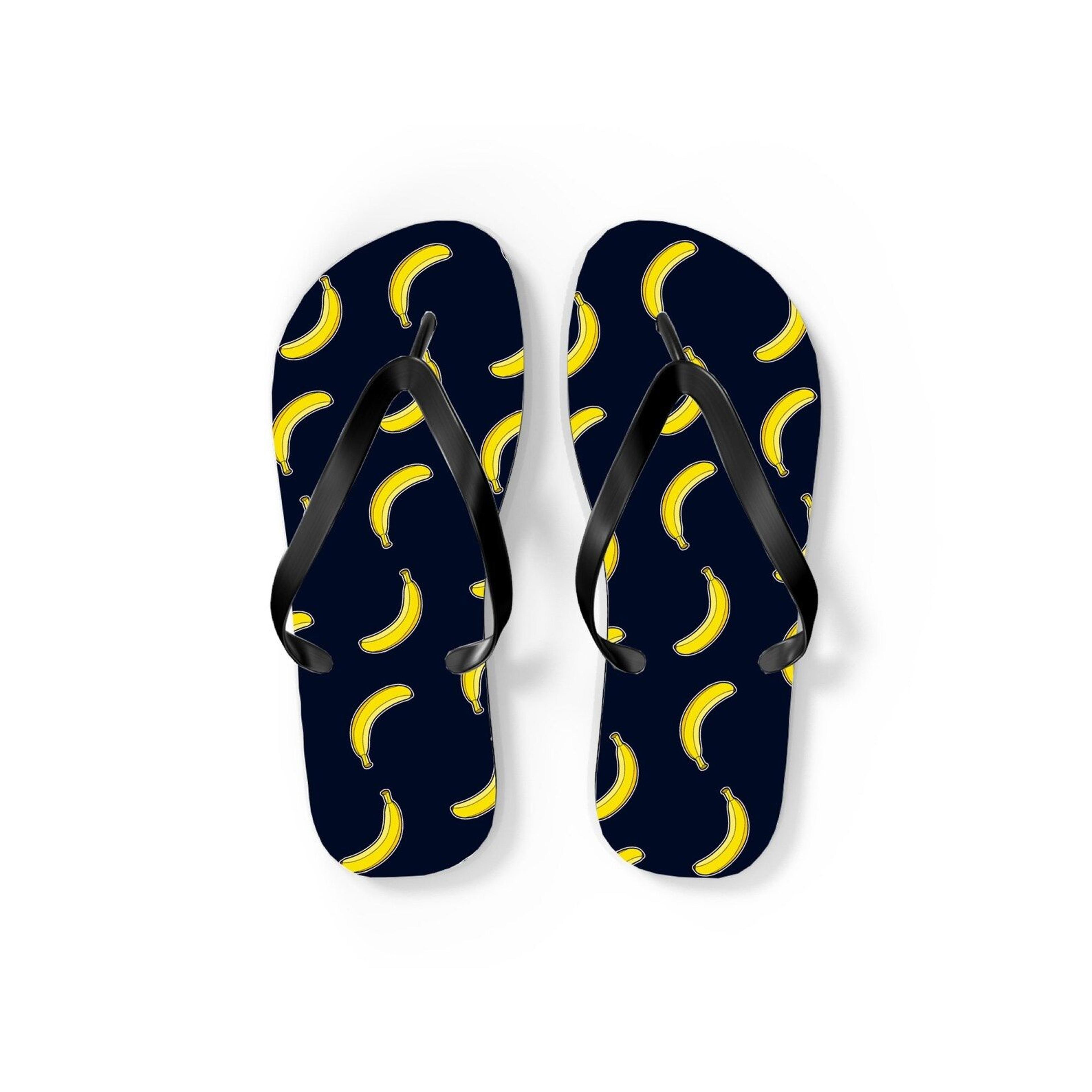 cute banana flip flops for men & women | banana sandals | fun summer beach footwear