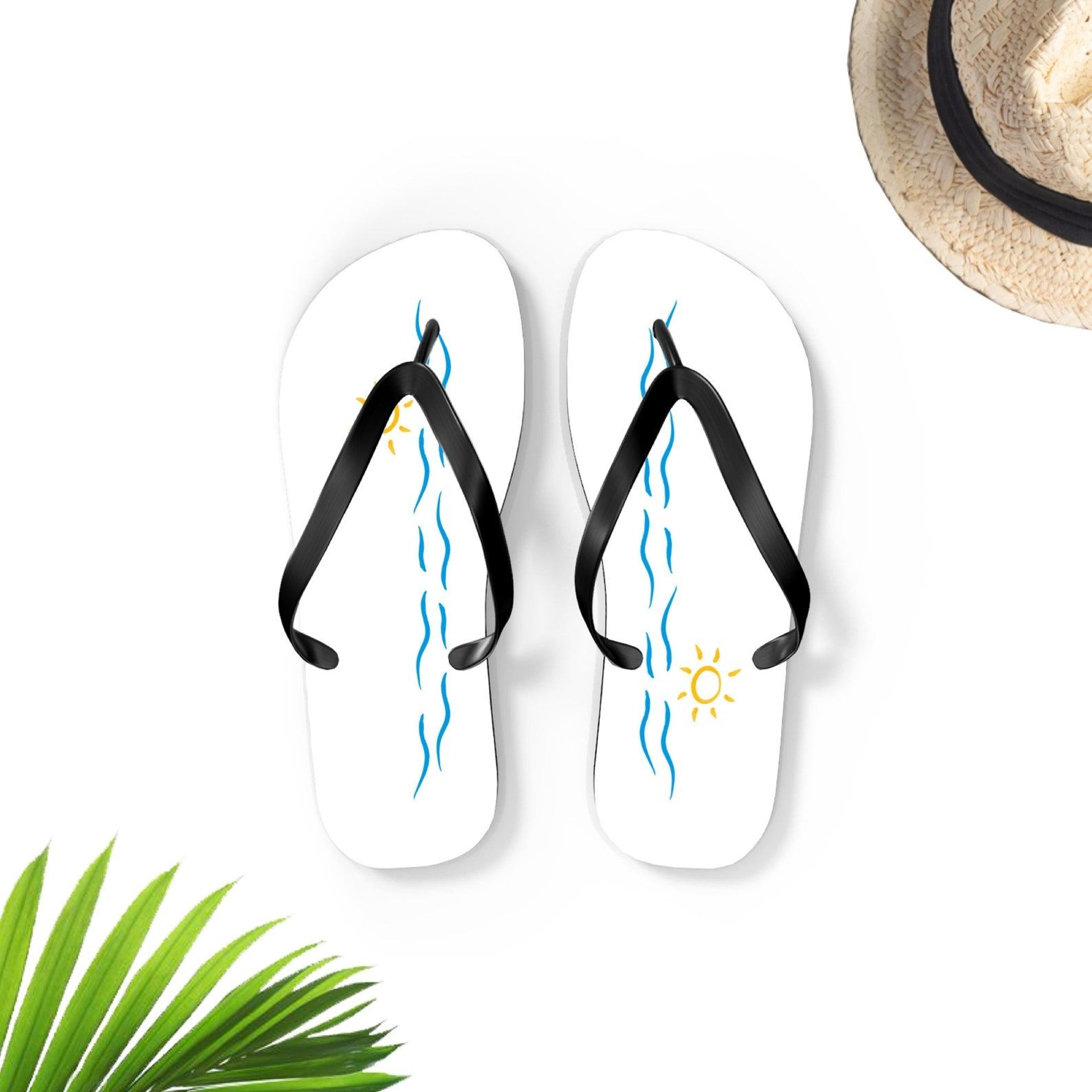 sunrise flip flops for men & women | sunset beach sandals | coastal summer footwear