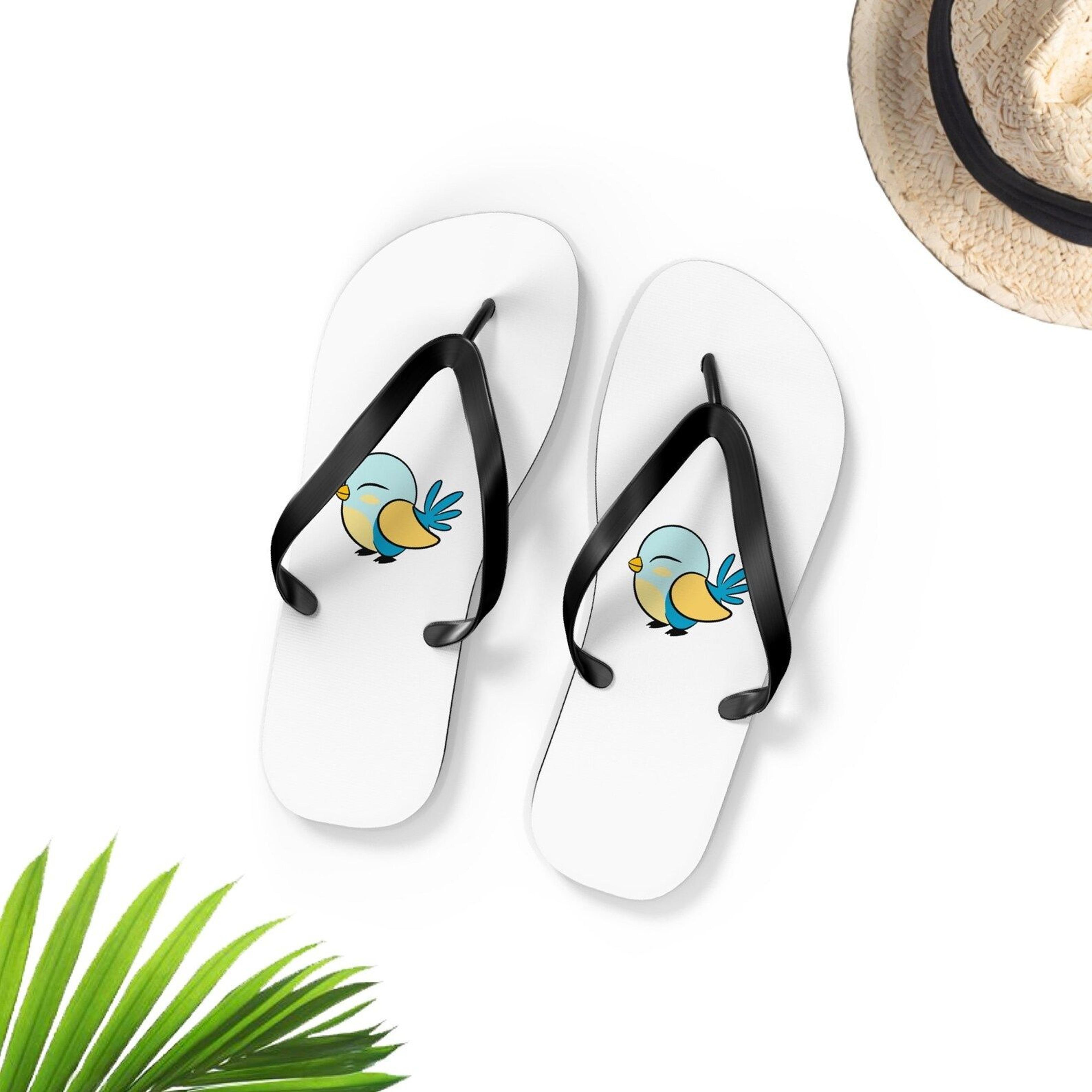 cute bird flip flops for women & men | bird flip flops | comfortable bird sandals gift