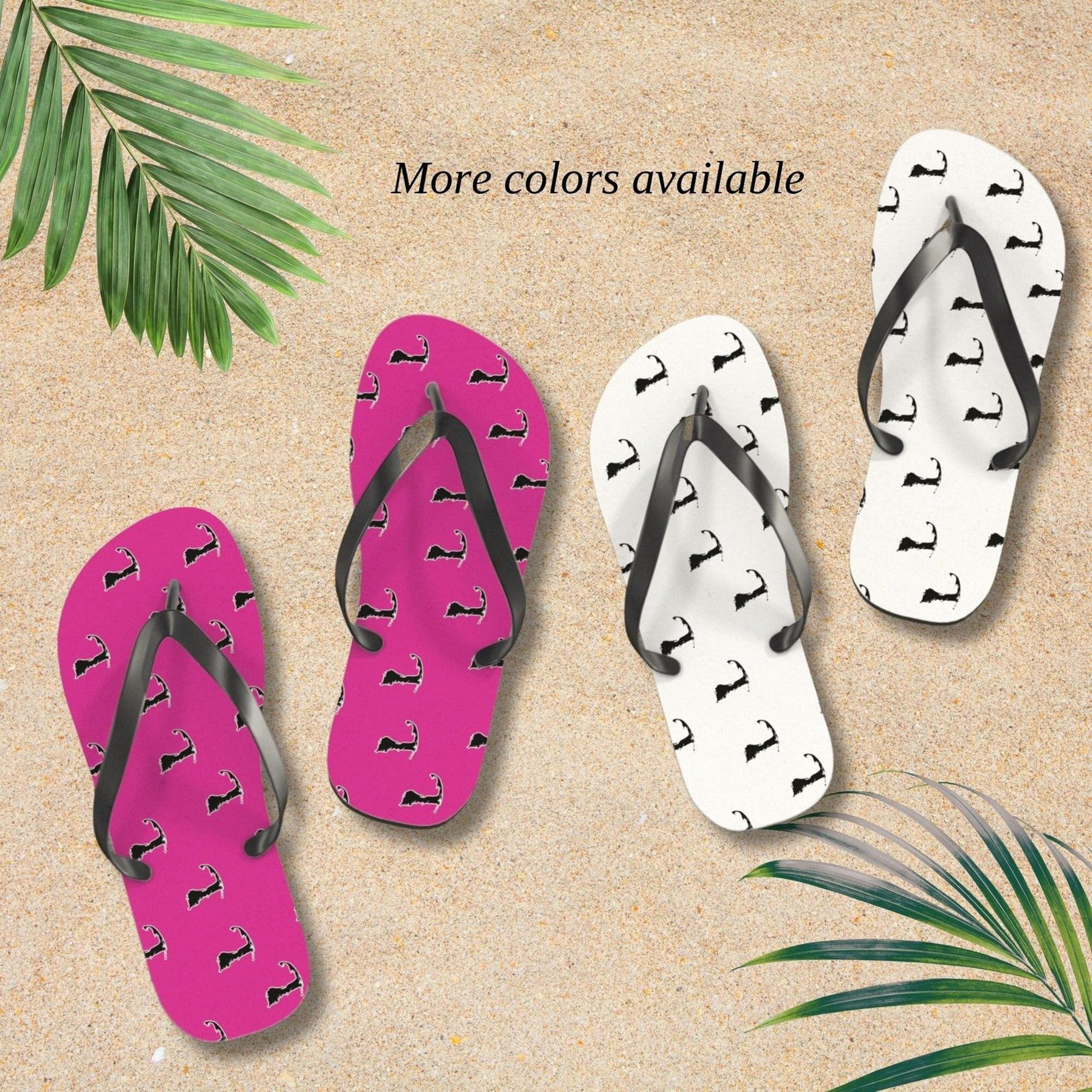 cape cod coastal flip flops for men & women | beach summer sandals