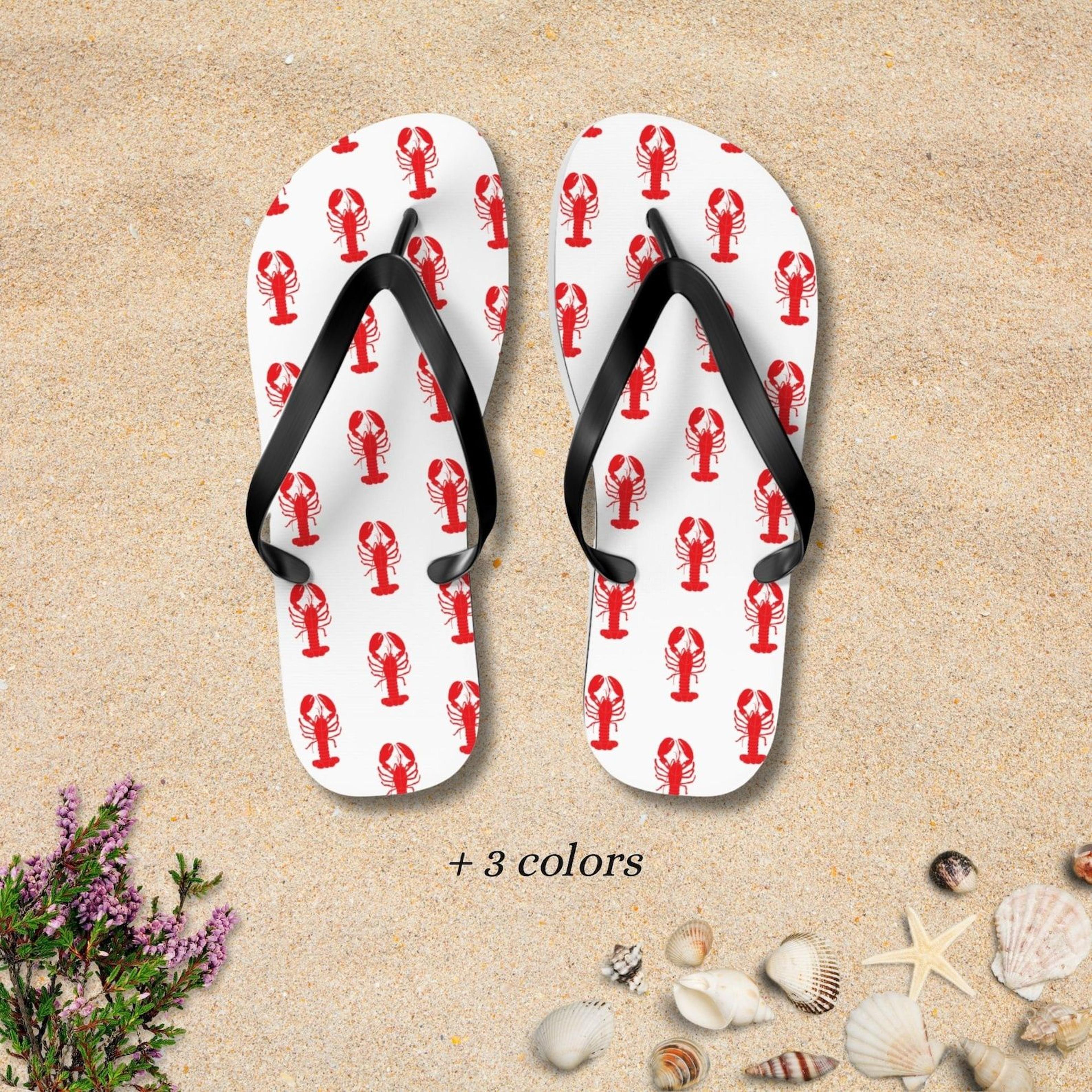 lobster flip flops for men & women | nautical beach summer sandals