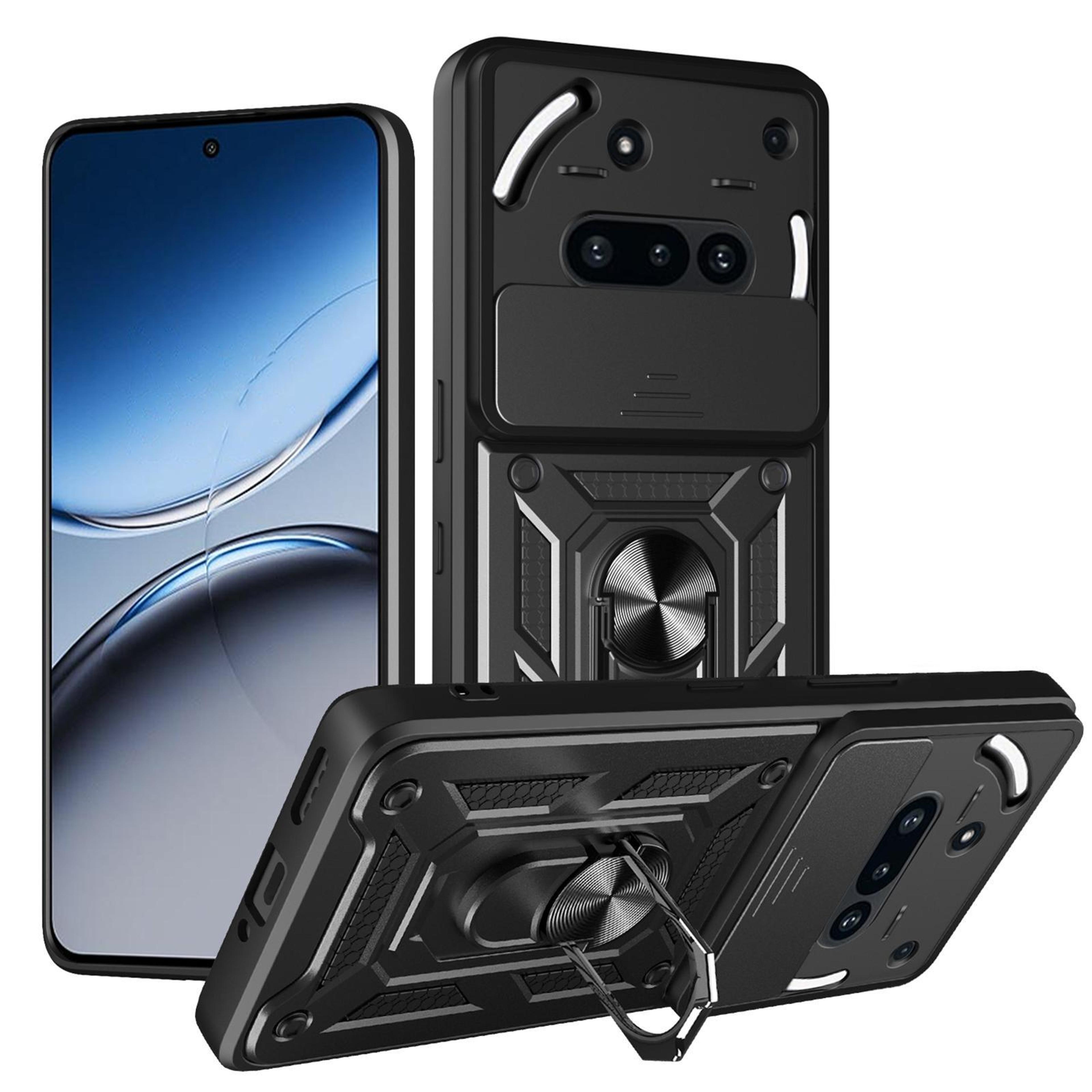 nothing phone 3a sliding camera cover magnetic ring stand tpu+pc protective case