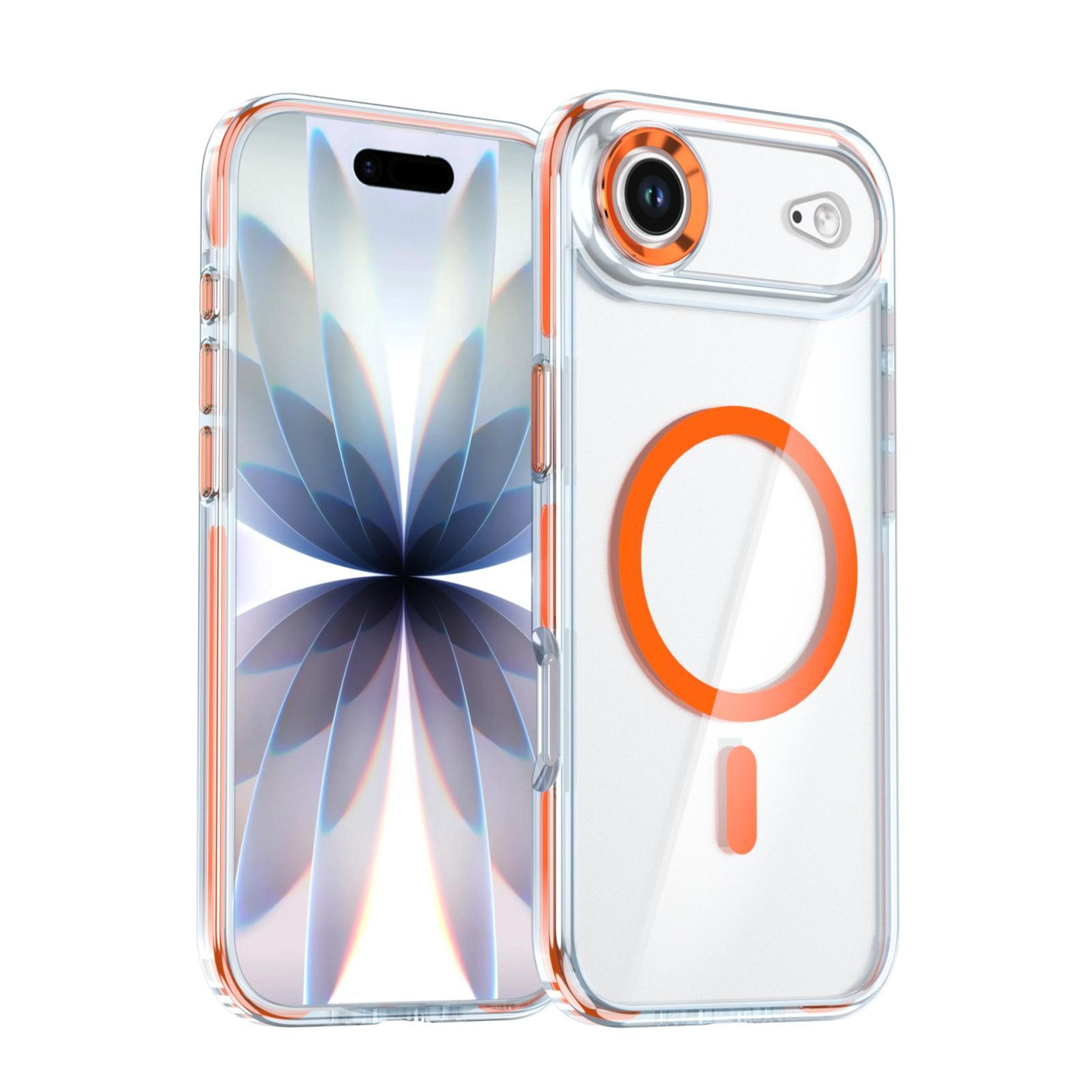 iphone air qicai dual color transparent magnetic magsafe compatible phone case