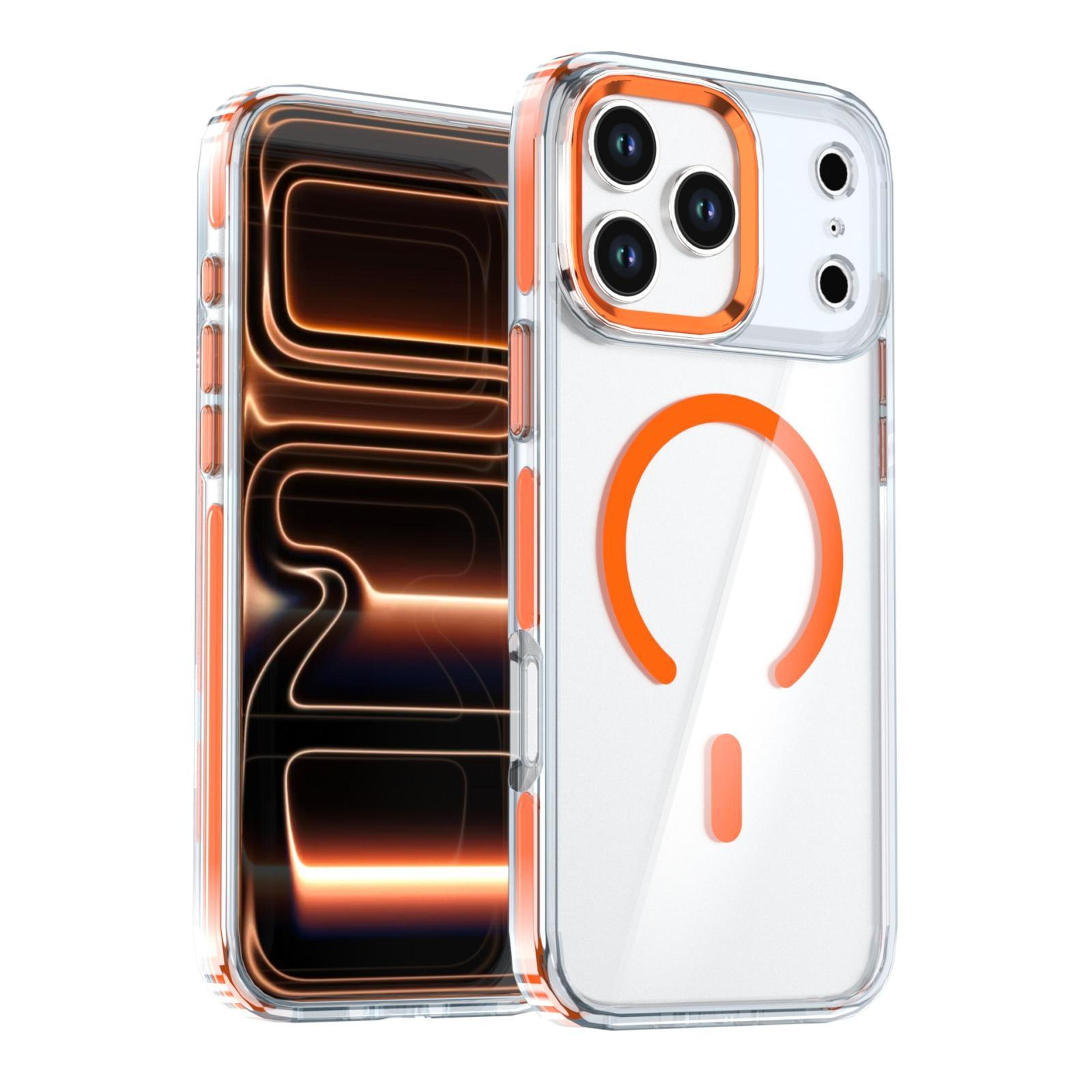 iphone 17 pro max qicai dual color transparent magnetic magsafe case
