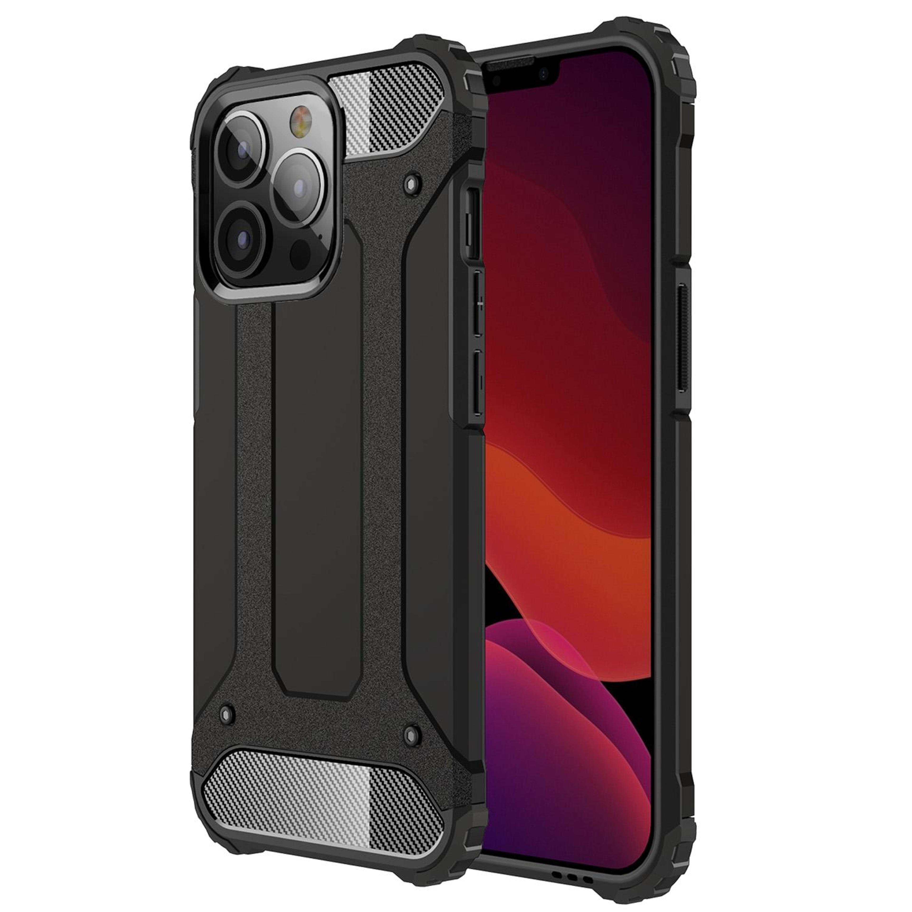 iphone 13 pro shockproof armor tpu+pc protective case scratch resistant drop protection cover