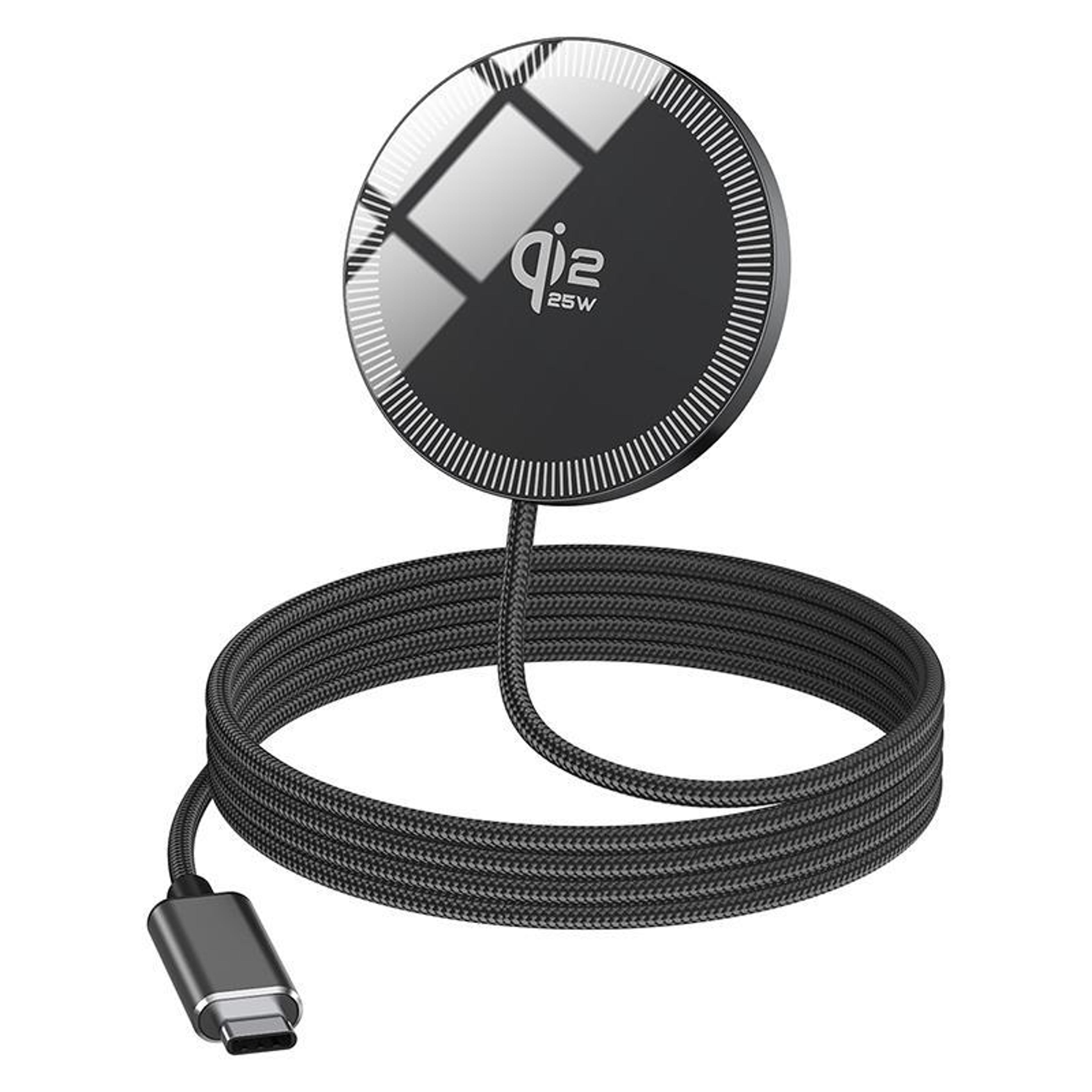 qi2 25w usb-c magnetic wireless charger – portable fast charging pad
