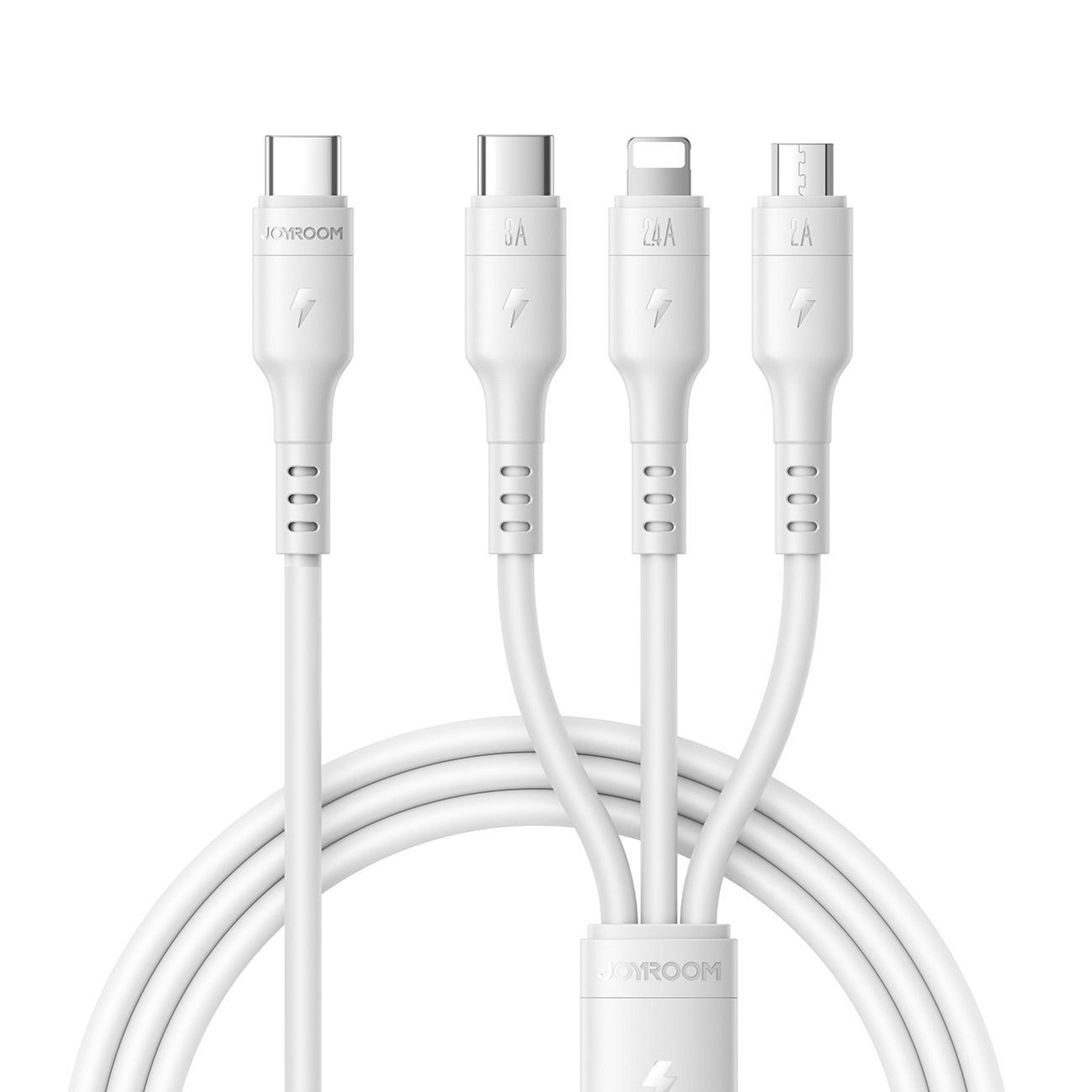 a61 omnigo 3 in 1 usb c multi charging cable fast charge type c to lightning micro usb