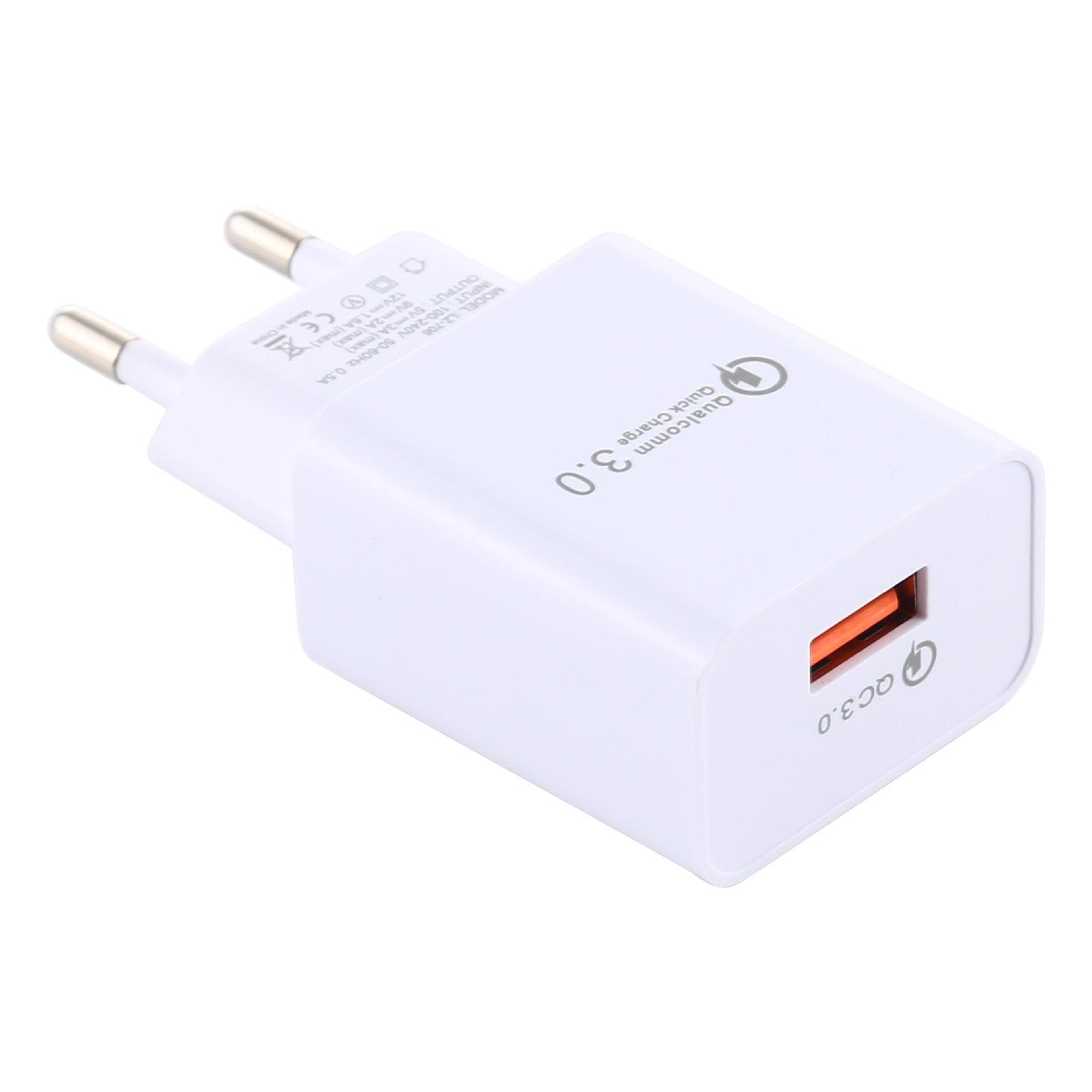 qc3.0 fast usb travel charger , compact single port smart wall adapter