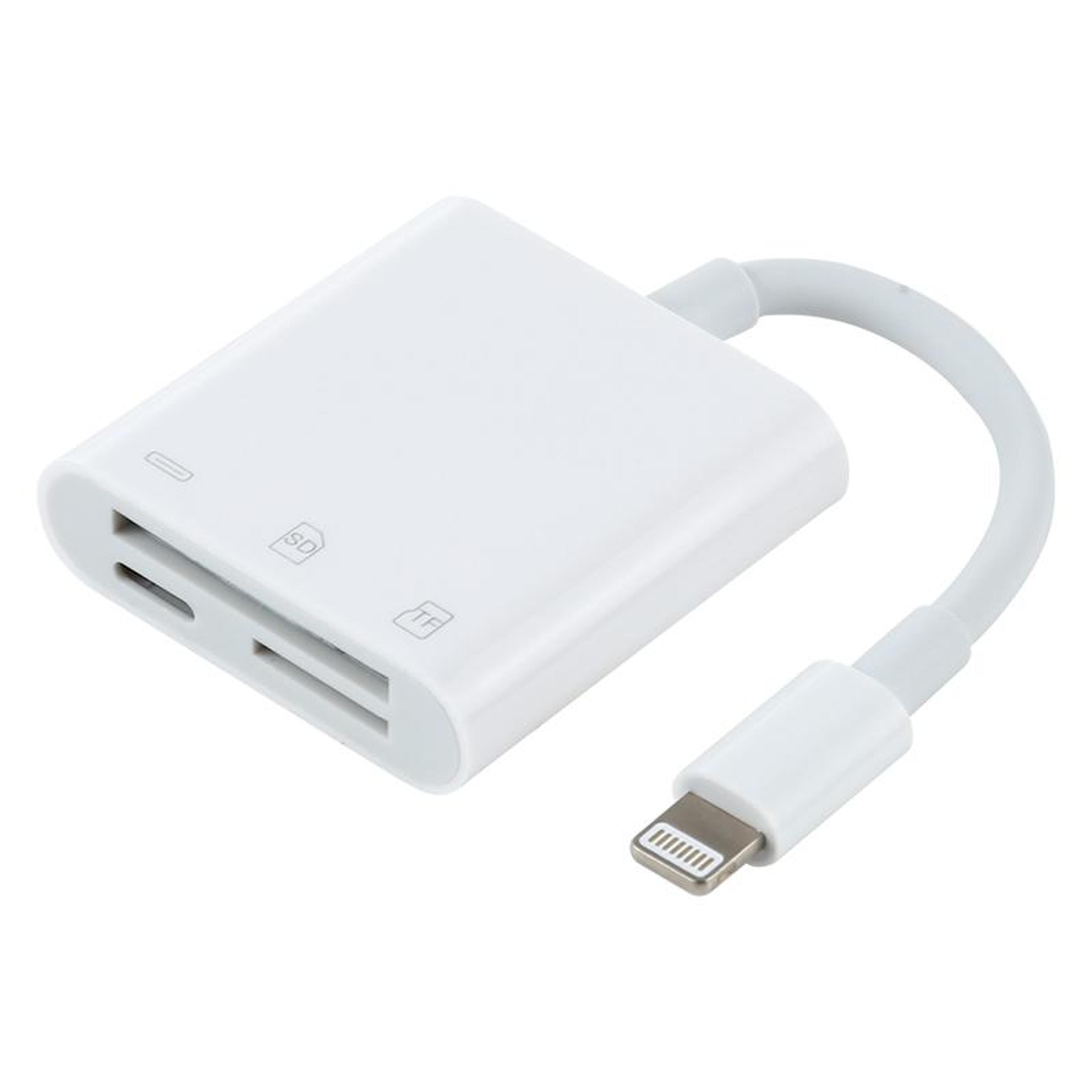 3 in 1 lightning sd card reader adapter for iphone fast transfer camera memory card reader