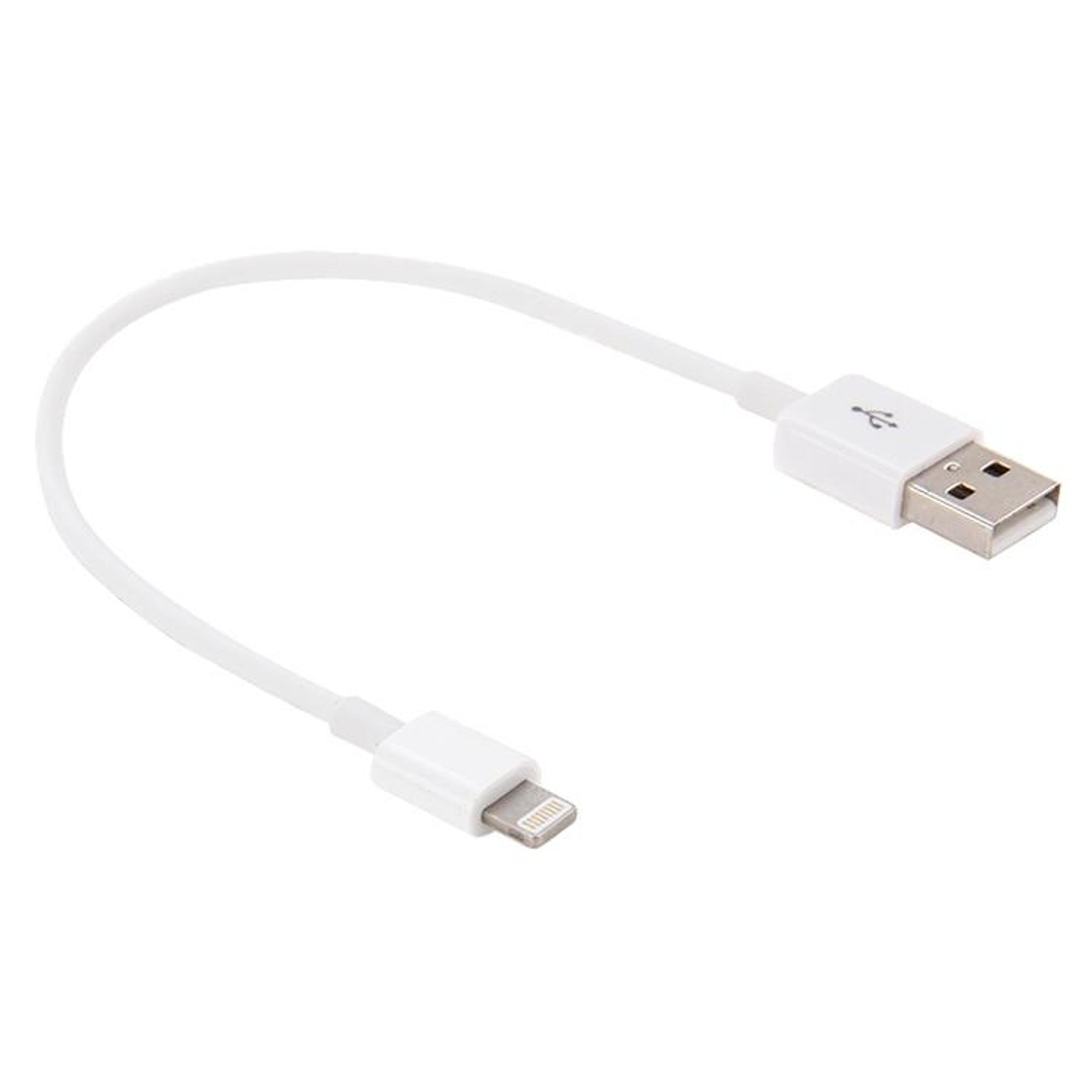 20cm usb 2.0 to 8 pin lightning charging & data cable – compact iphone sync cord