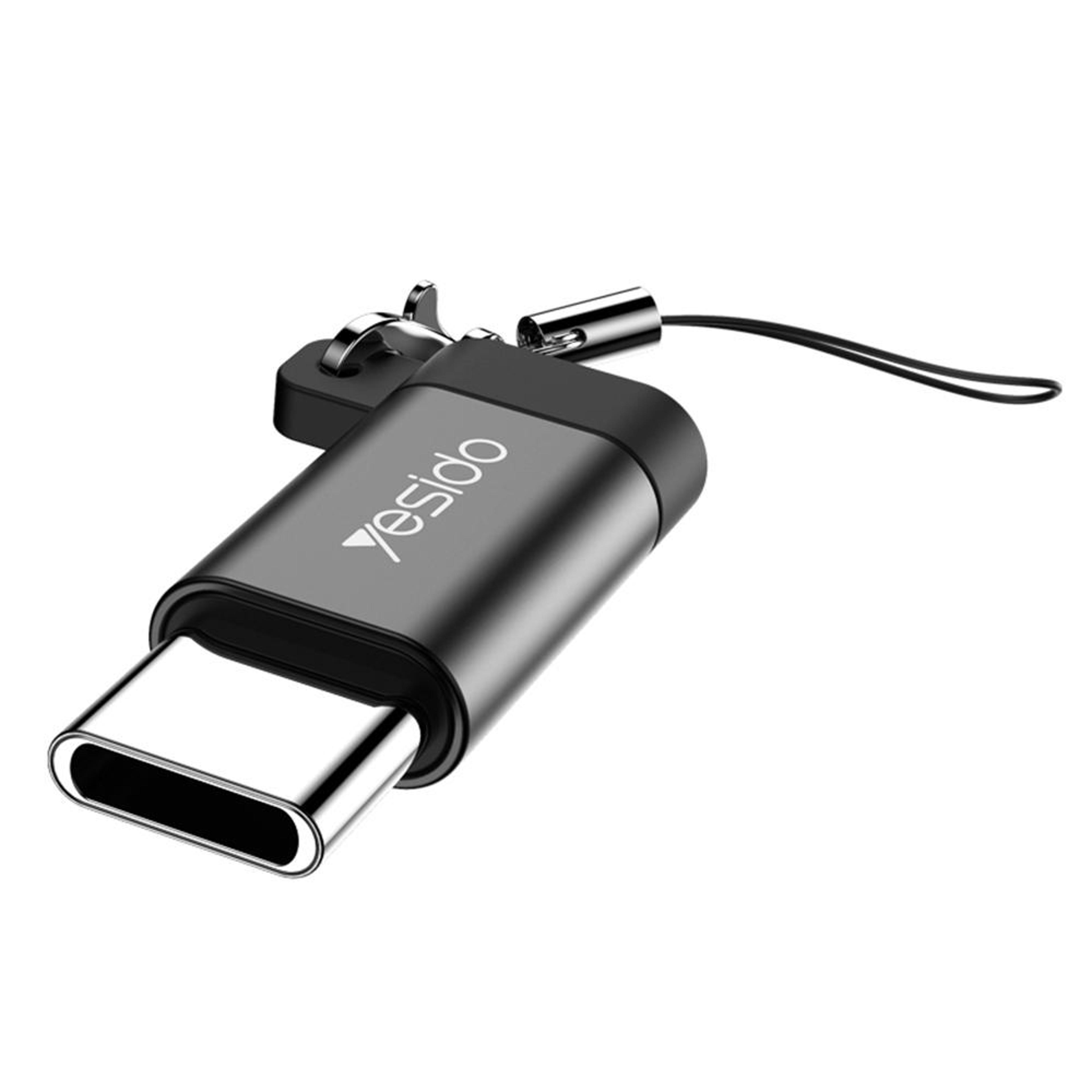 gs04 type-c to micro usb adapter keychain charging & data transfer converter