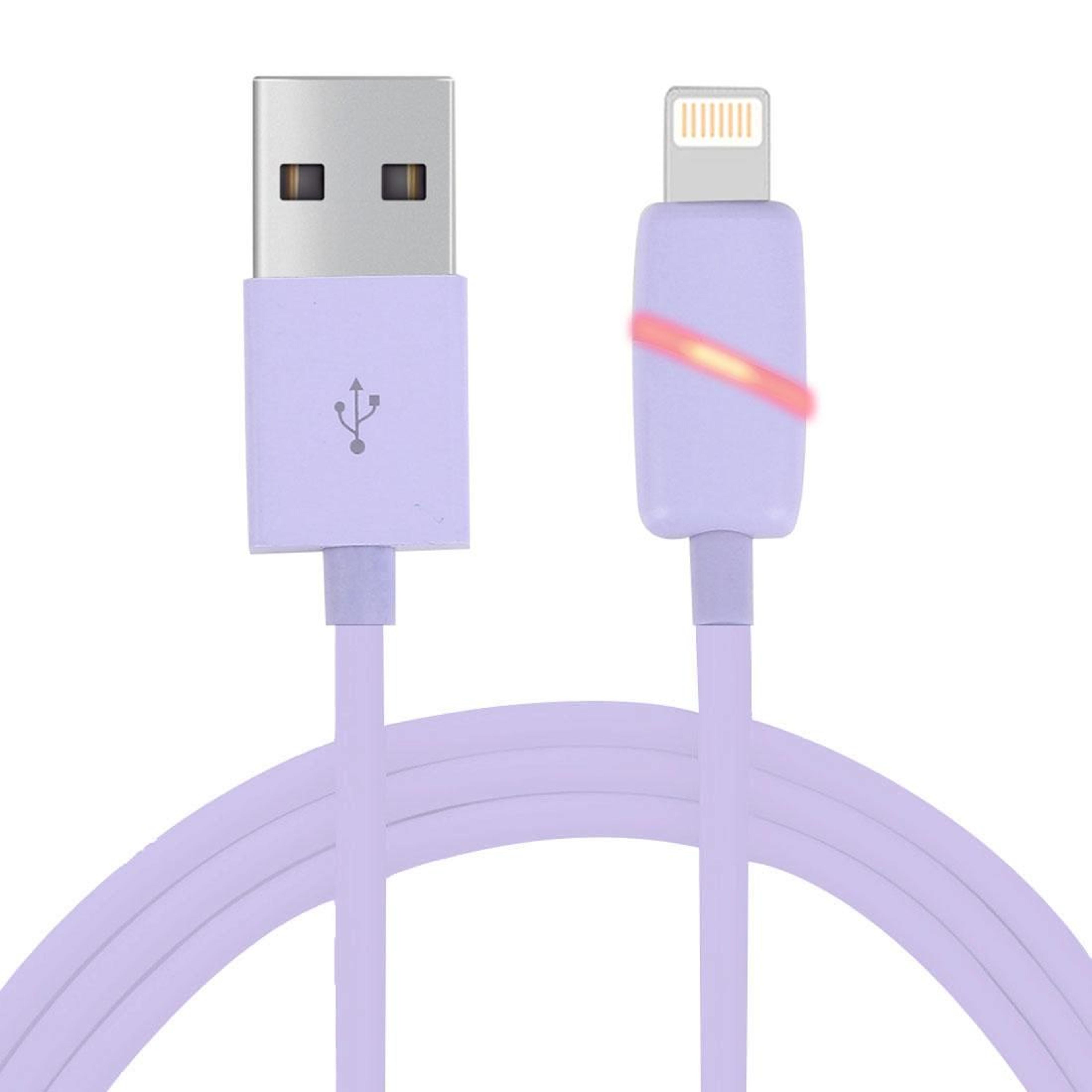 1m circular bobbin led lightning to usb charging & data sync cable gift box for iphone