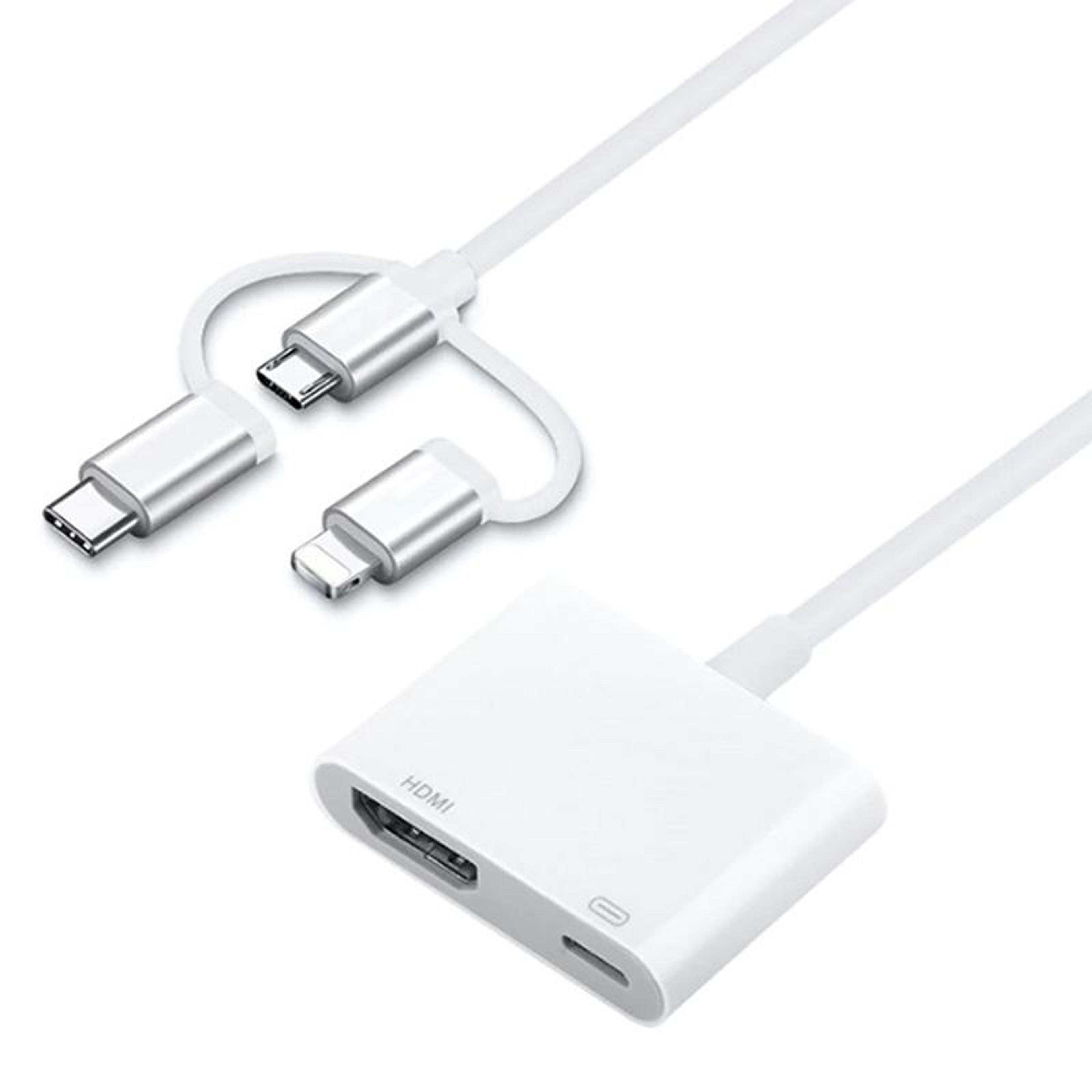 a18 pro 3 in 1 usb c iphone micro usb to hdmi adapter screen mirroring cable for tv display