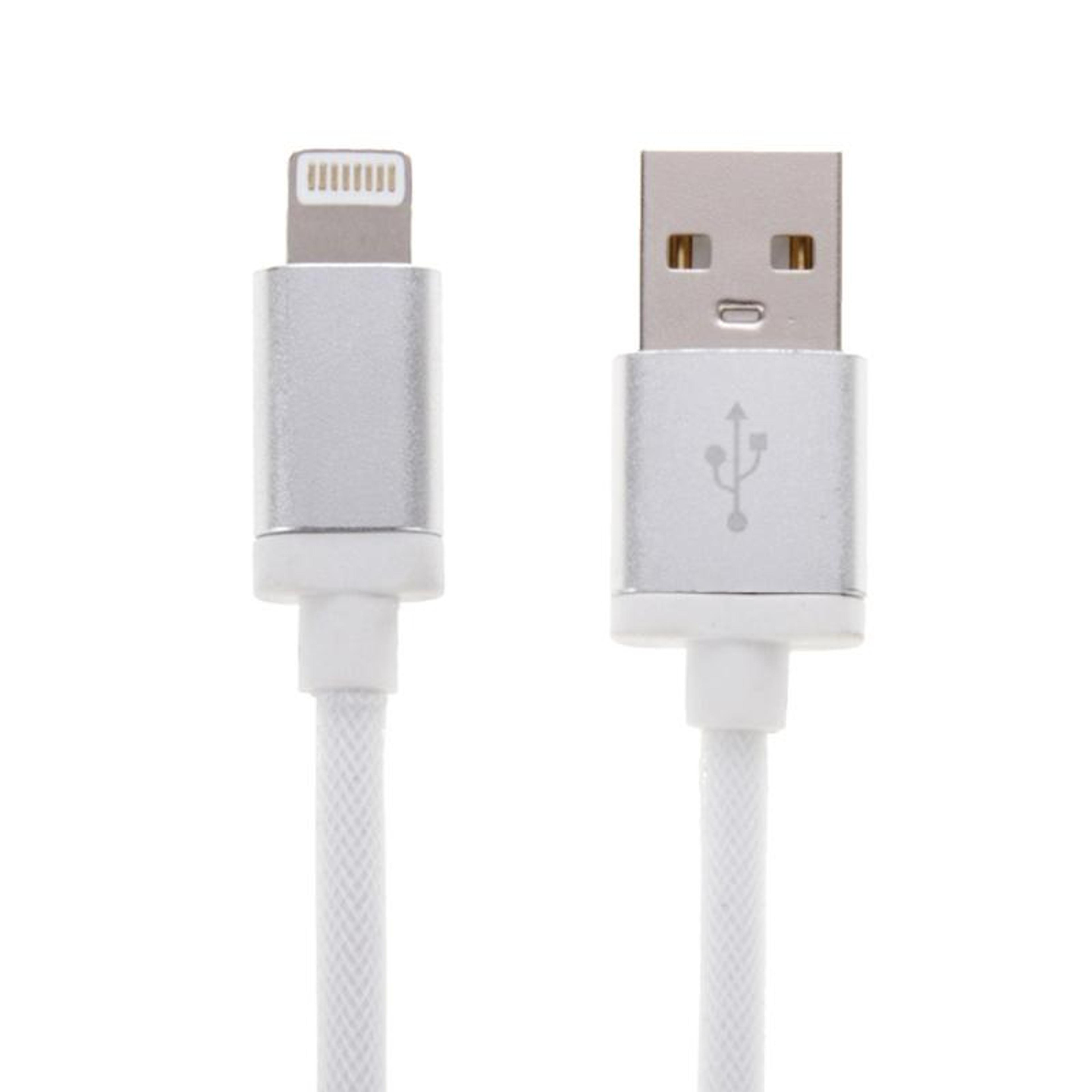 net style metal head usb to 8 pin lightning charging data cable 25cm short durable
