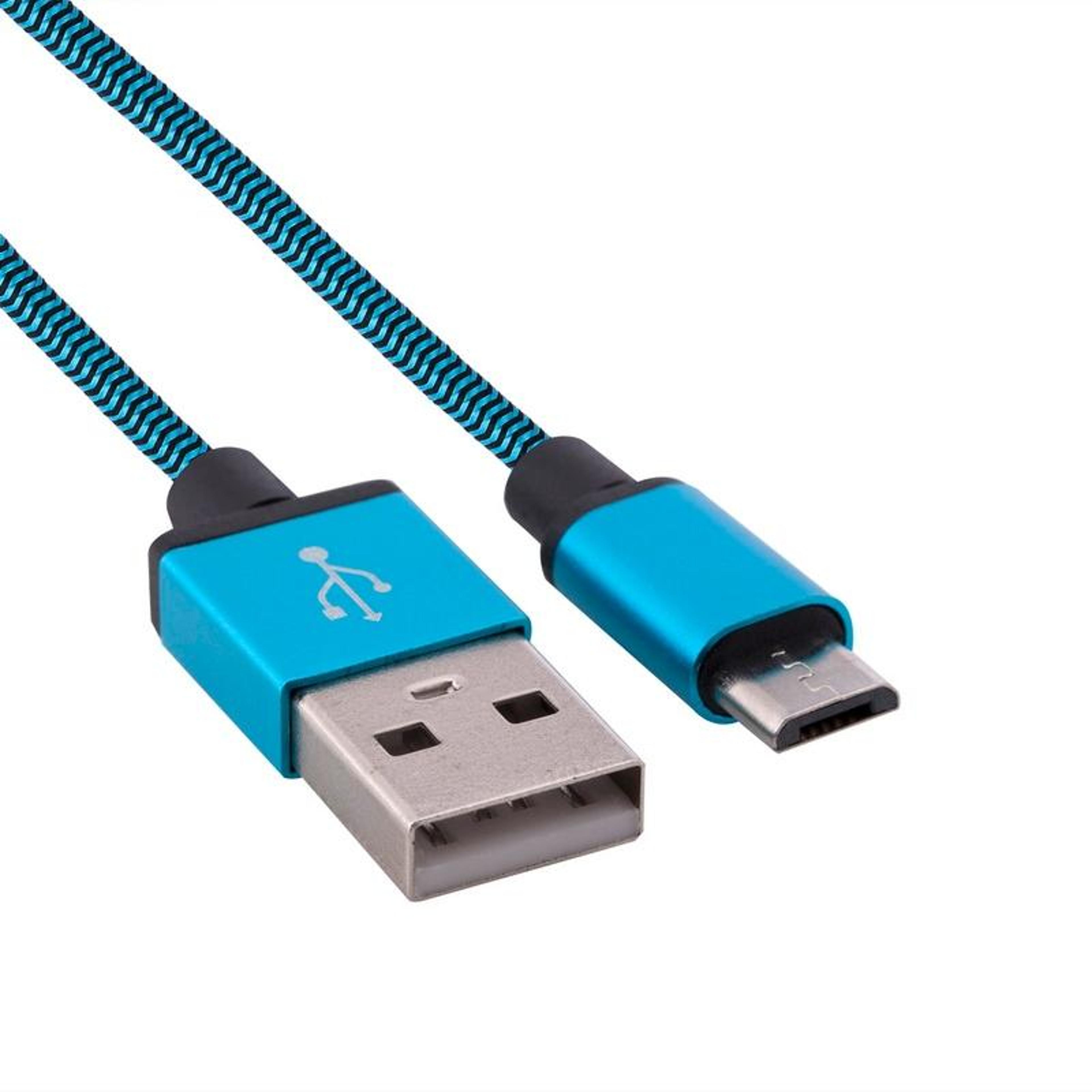1m woven braided micro usb to usb 2.0 fast charging & data sync cable