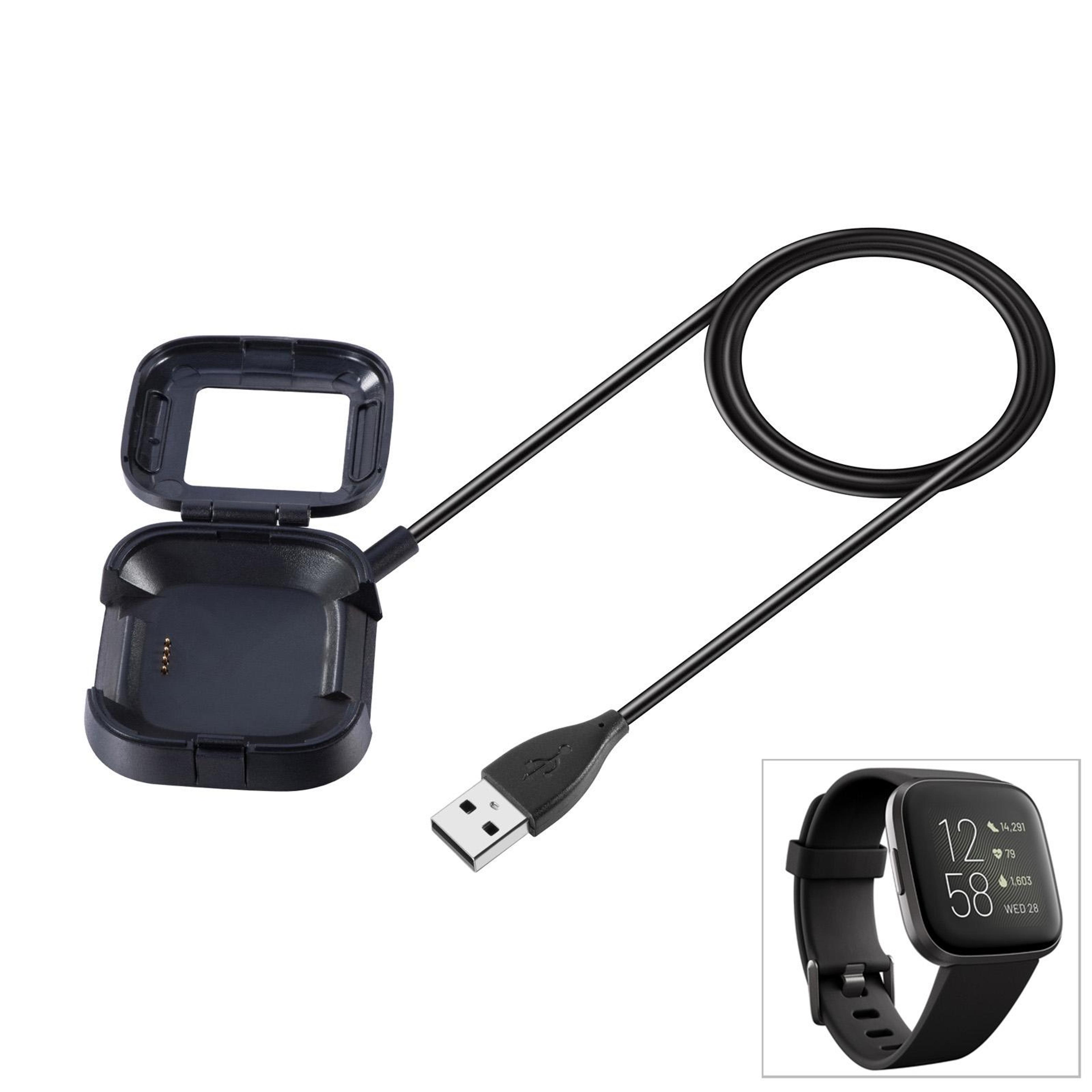fitbit versa 2 charger cable fast usb charging dock 90cm durable replacement