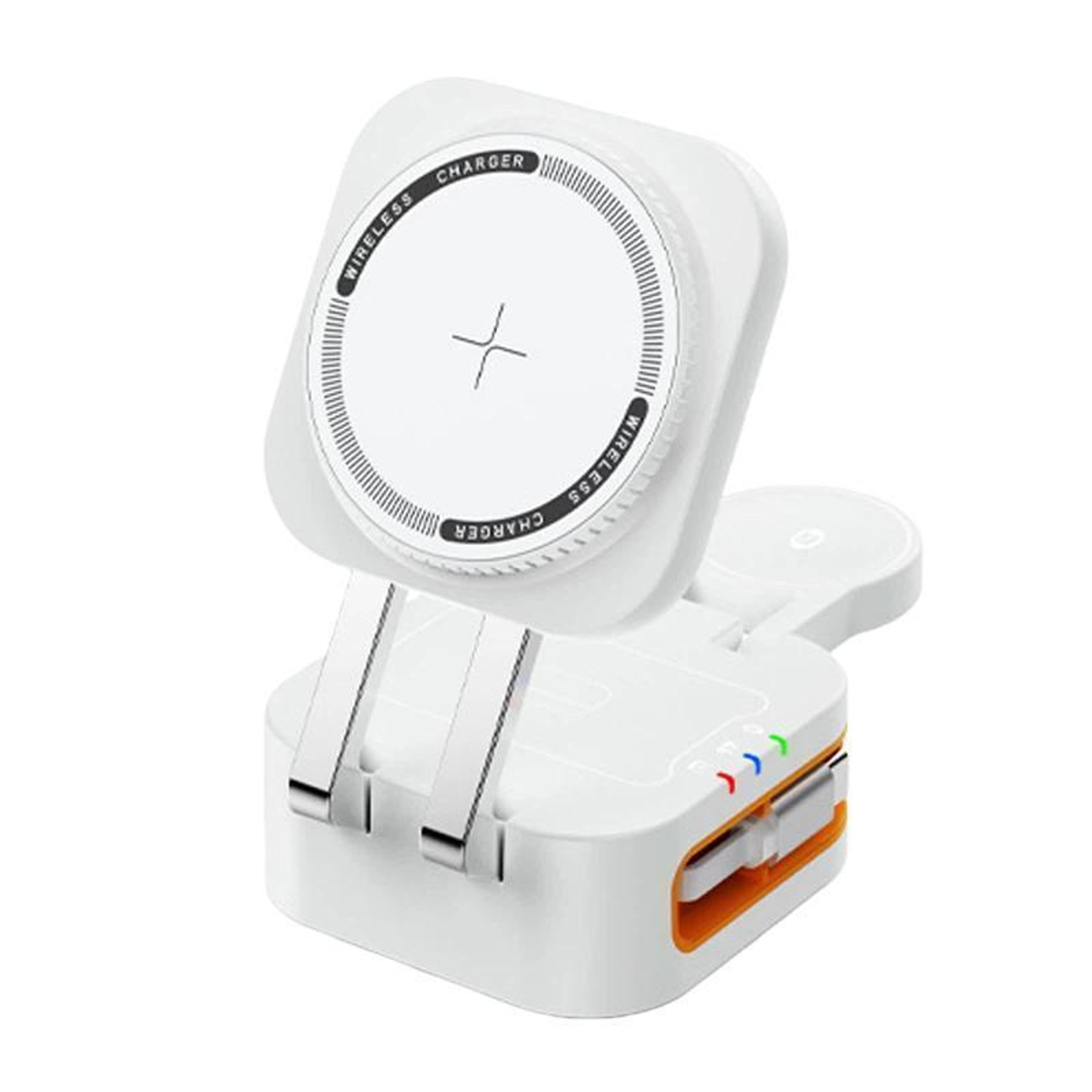 15w 3 in 1 magnetic wireless charger stand foldable retractable fast charging dock
