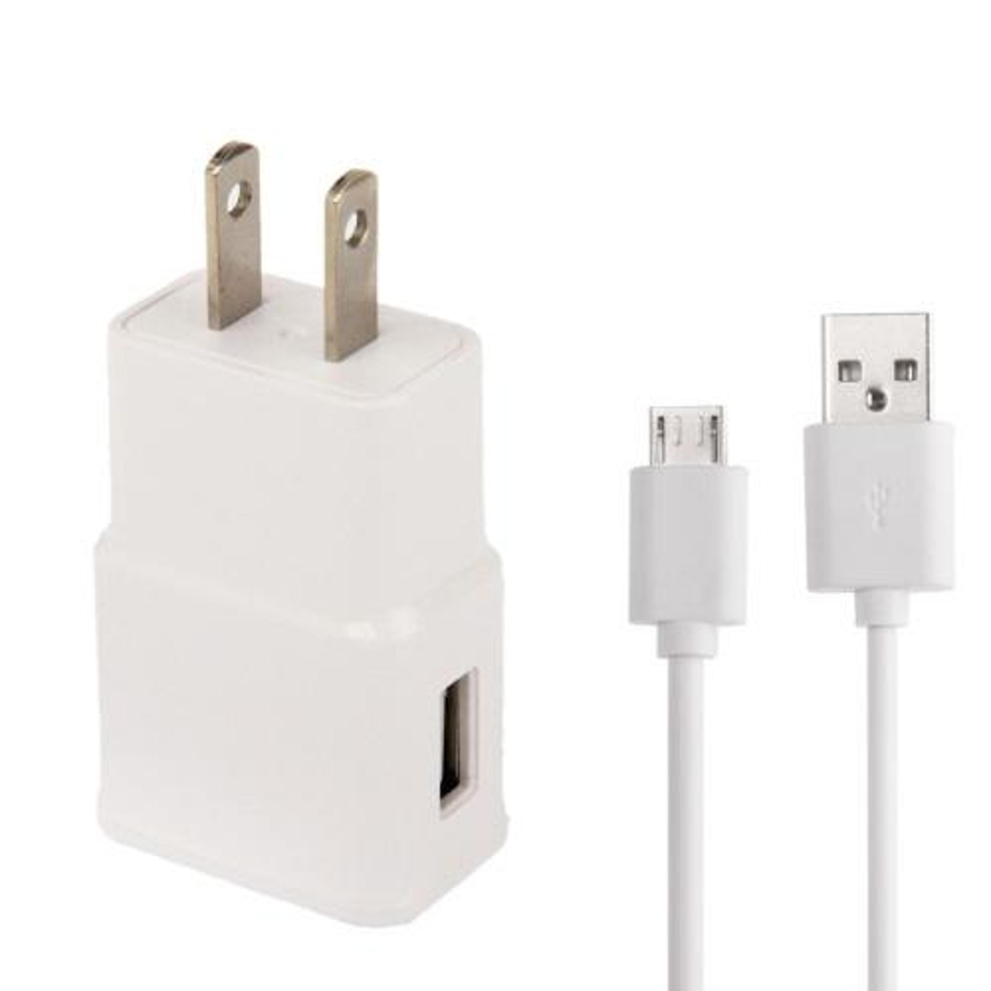 2-in-1 micro usb charging cable with usb travel charger plug for fast sync and power