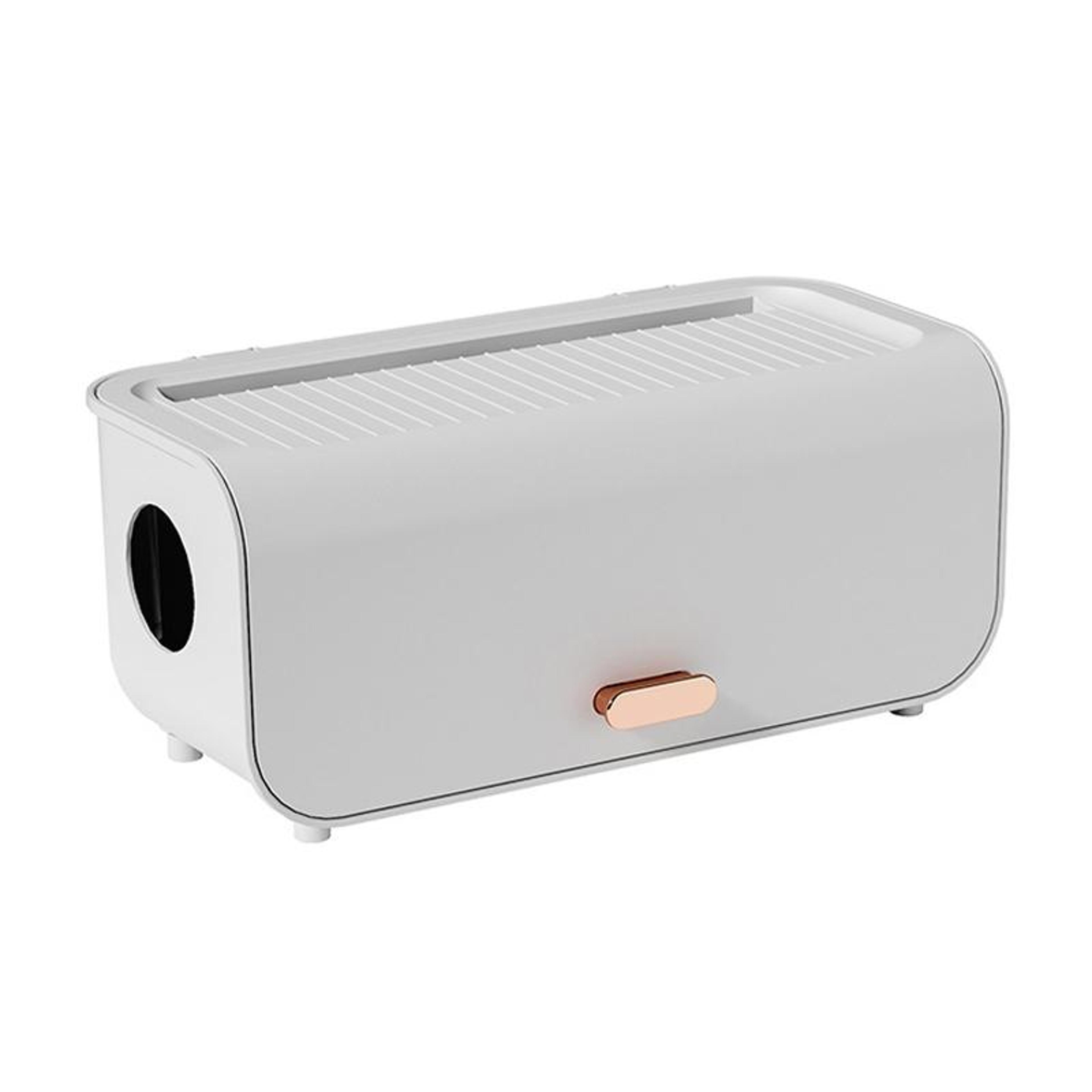 cable management box organizer with charging dock dustproof waterproof storage case