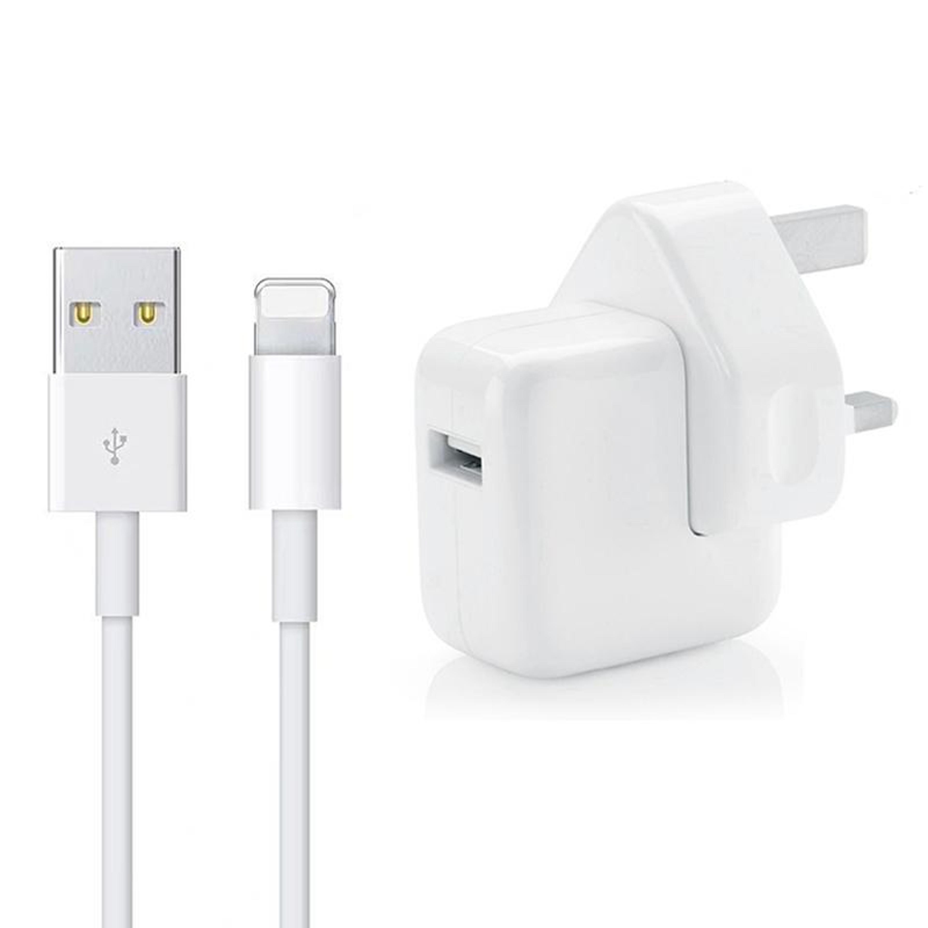 12w usb charger with lightning cable fast charging for iphone ipad ipod