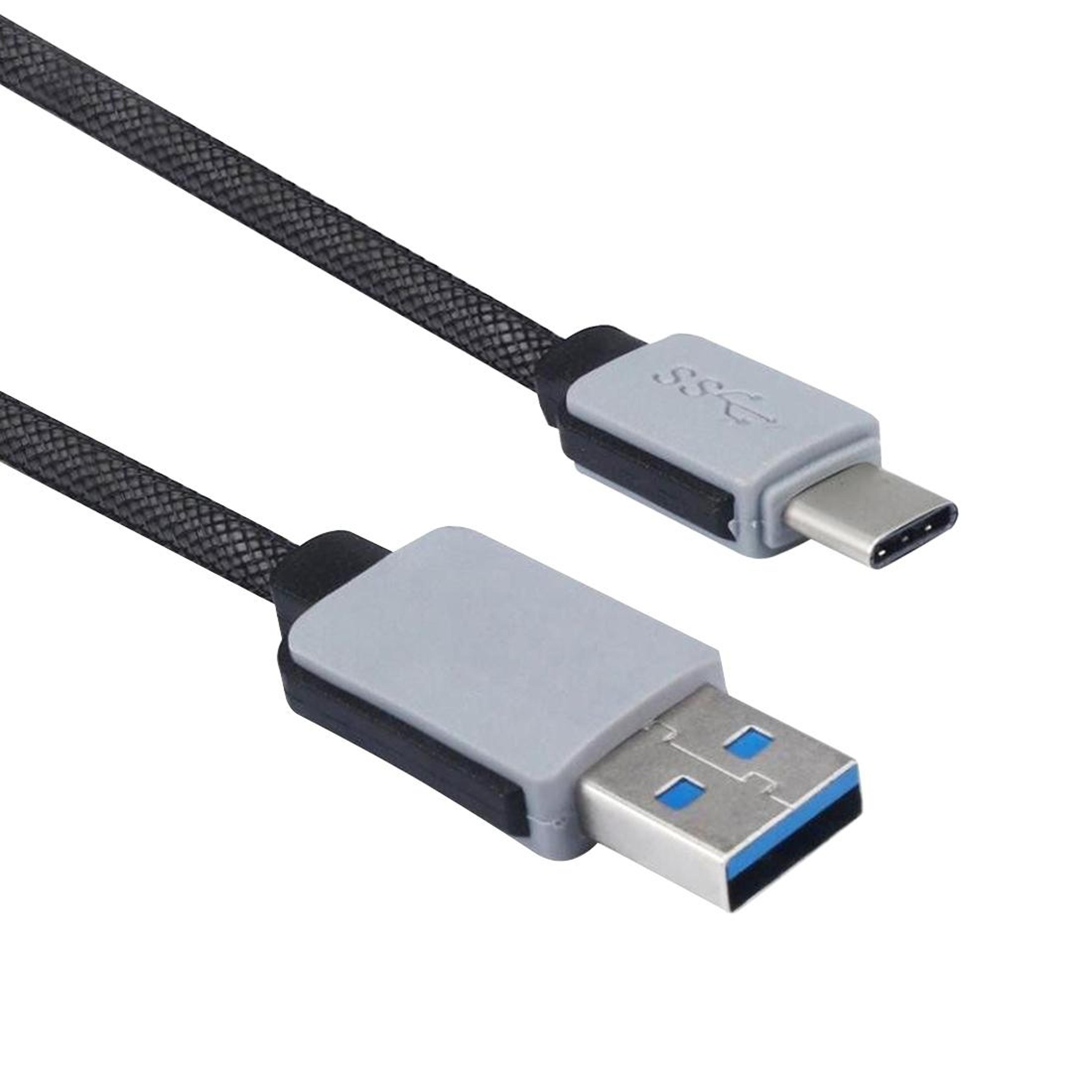 woven usb c to usb a cable 1m fast charging durable braided data sync cord
