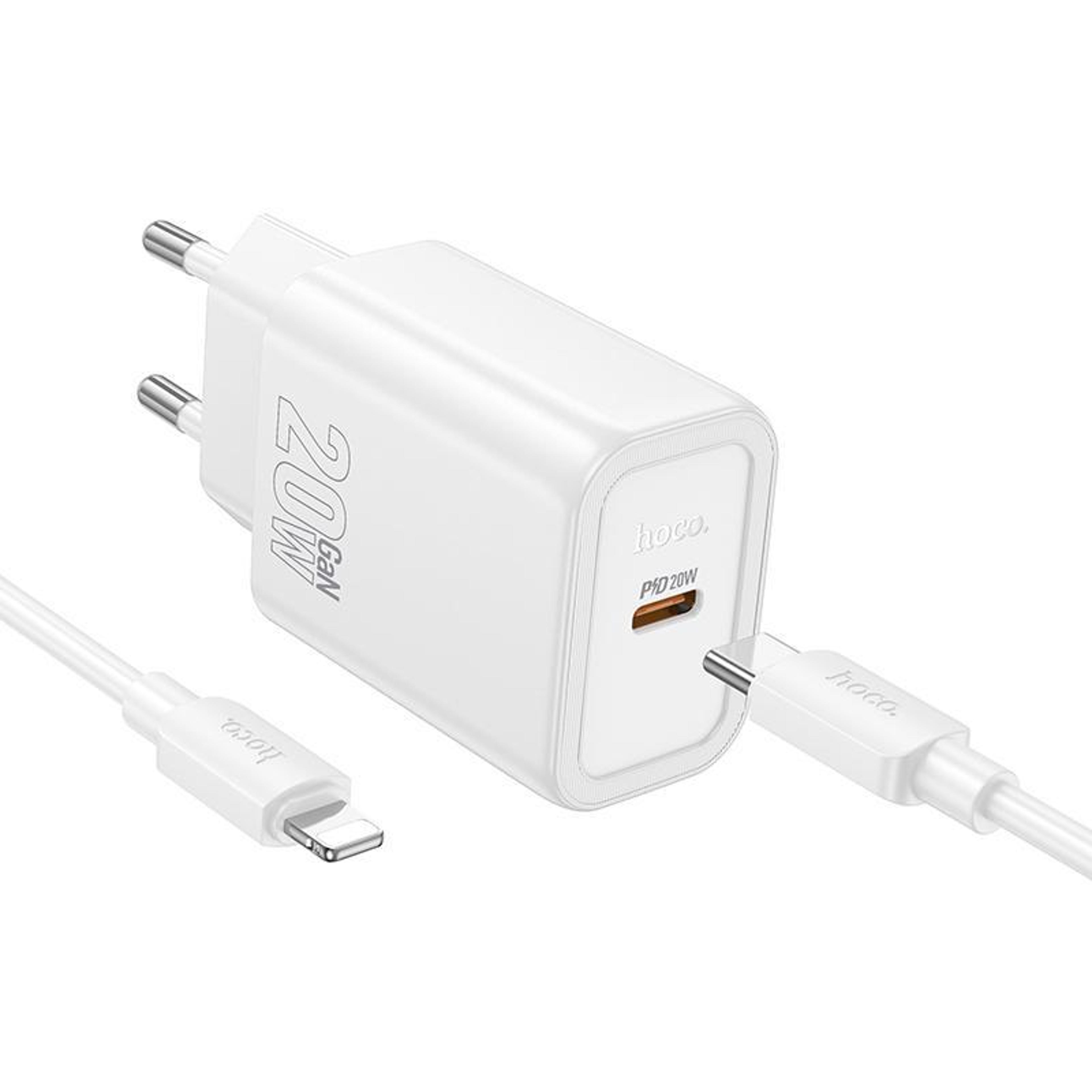 n60 20w fast charger set usb c to lightning cable compact power adapter