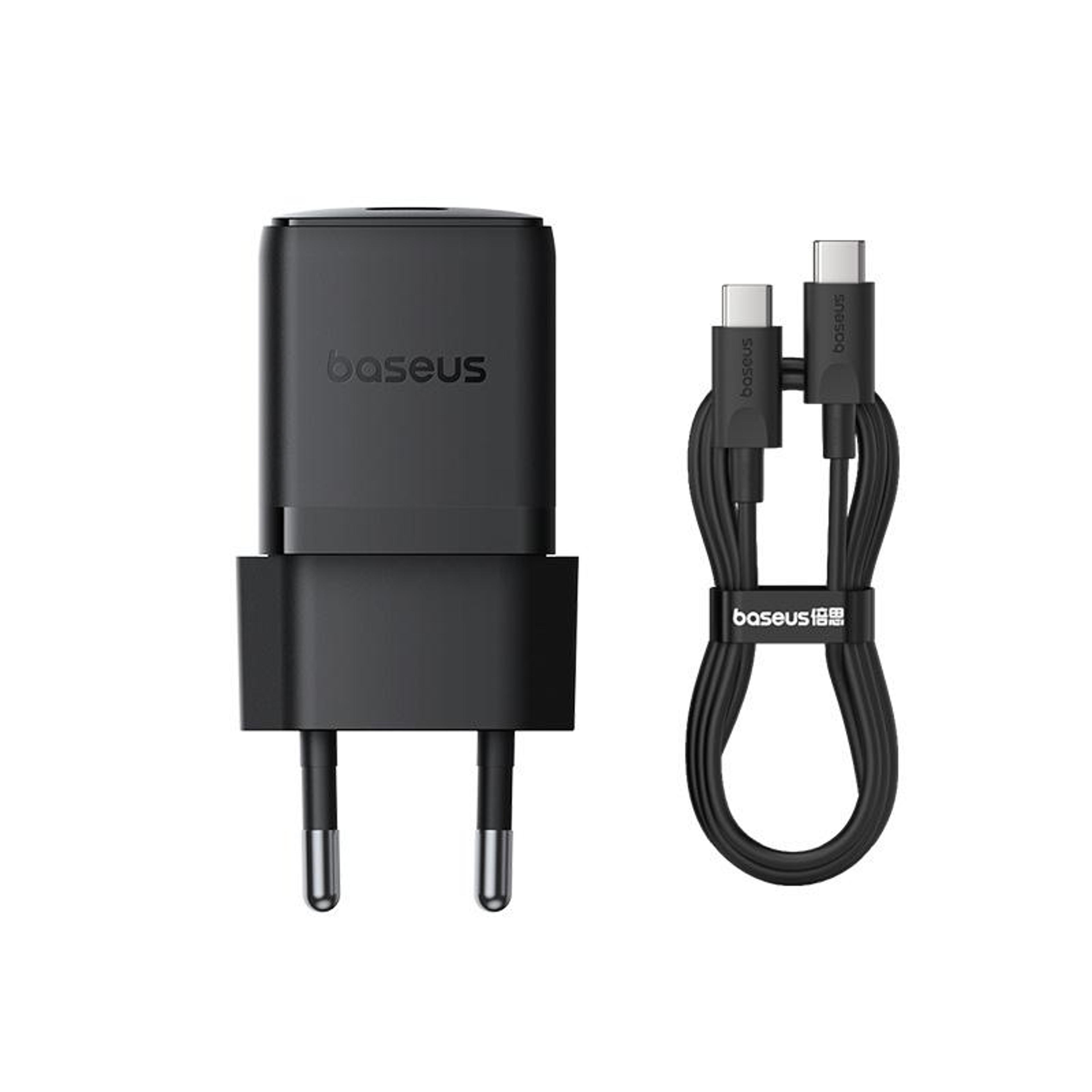 pd30w usb-c fast charger with 1m type-c cable compact fast charging adapter