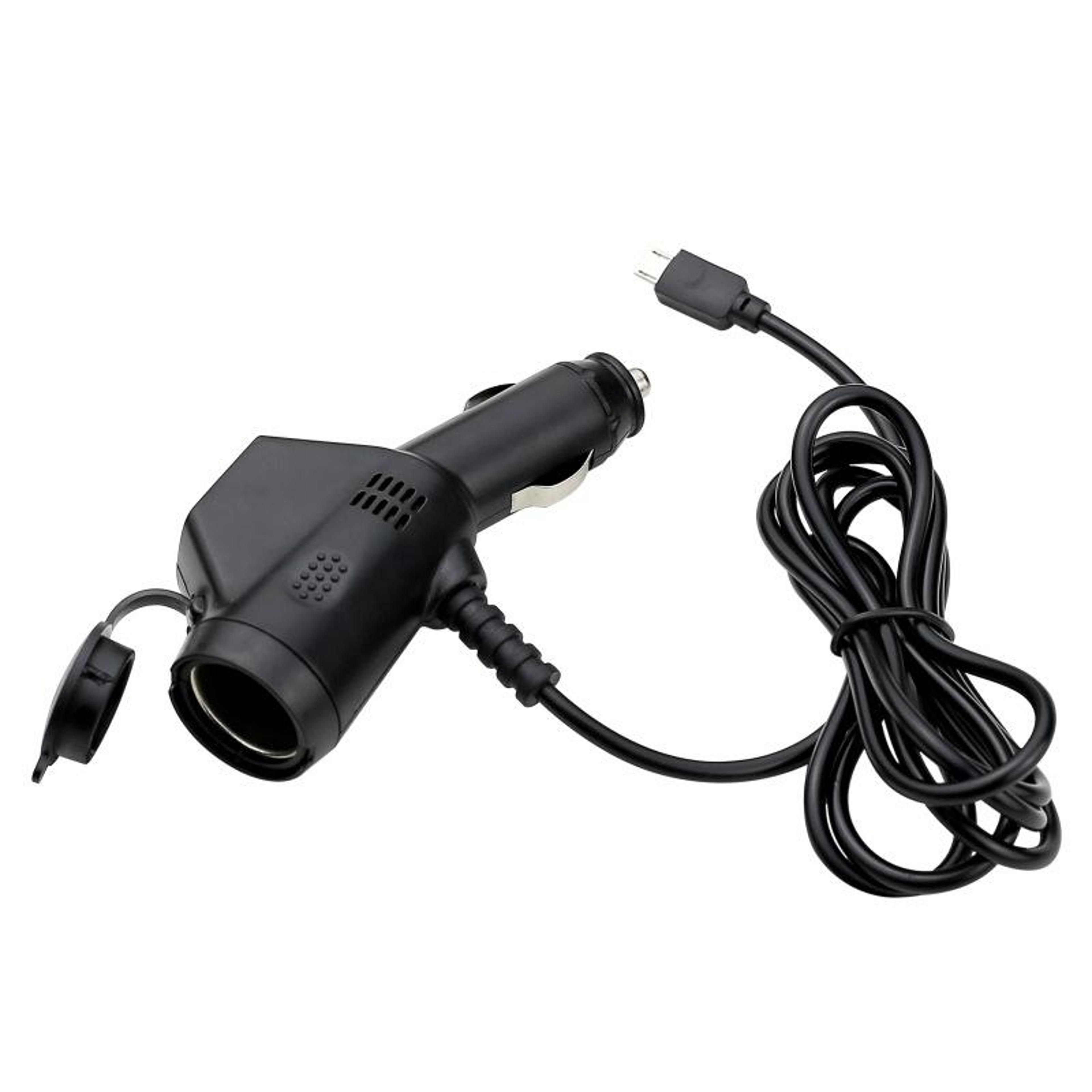 3-in-1 car charger dual usb cigarette lighter adapter with charging cable 120w 12v