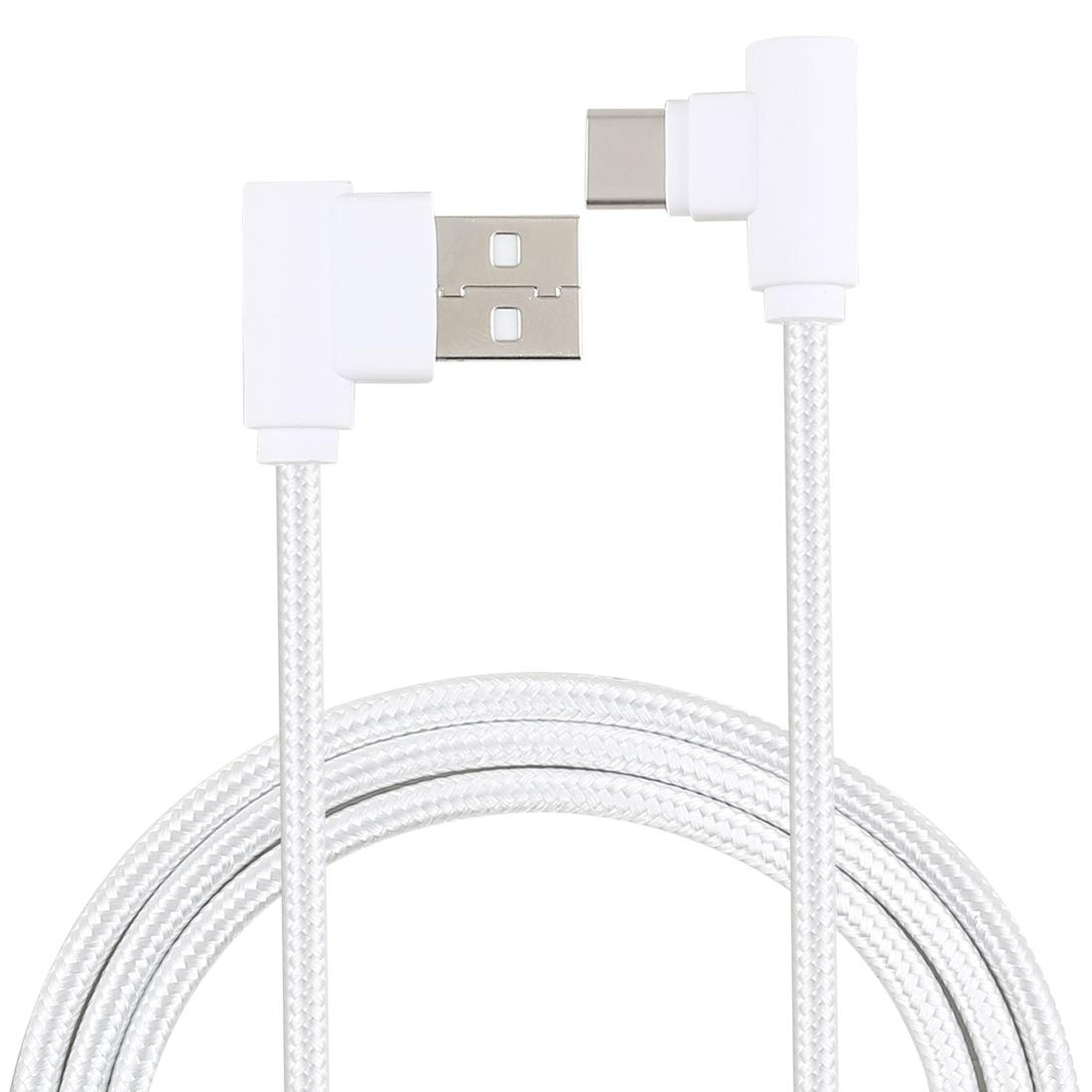 usb-c 90 degree elbow charging cable 1.2m 2a fast usb 3.1 type-c data cable